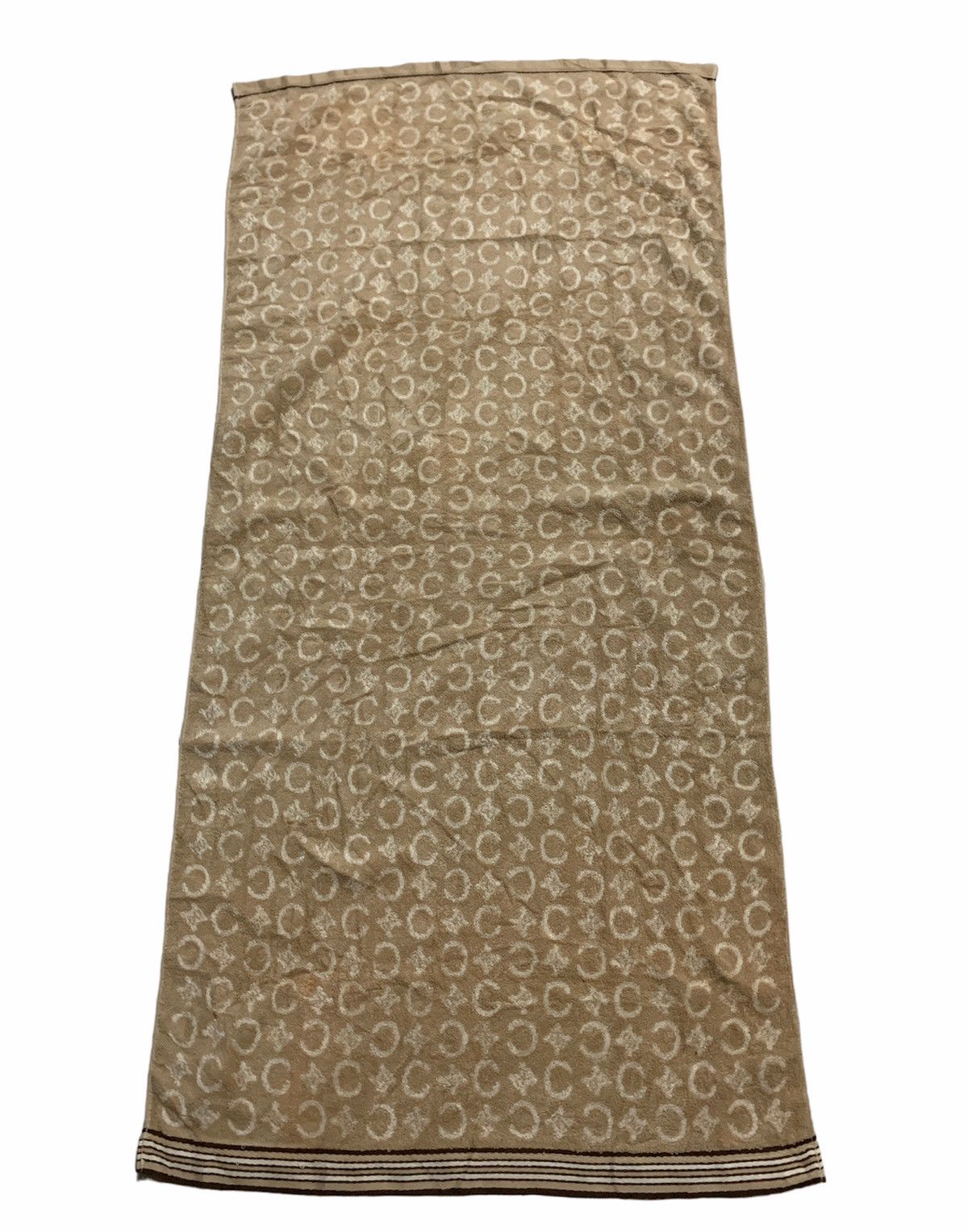 Celine × Vintage VINTAGE CELINE PARIS MONOGRAM BEIGE BATH TOWEL Size ONE SIZE - 1 Thumbnail