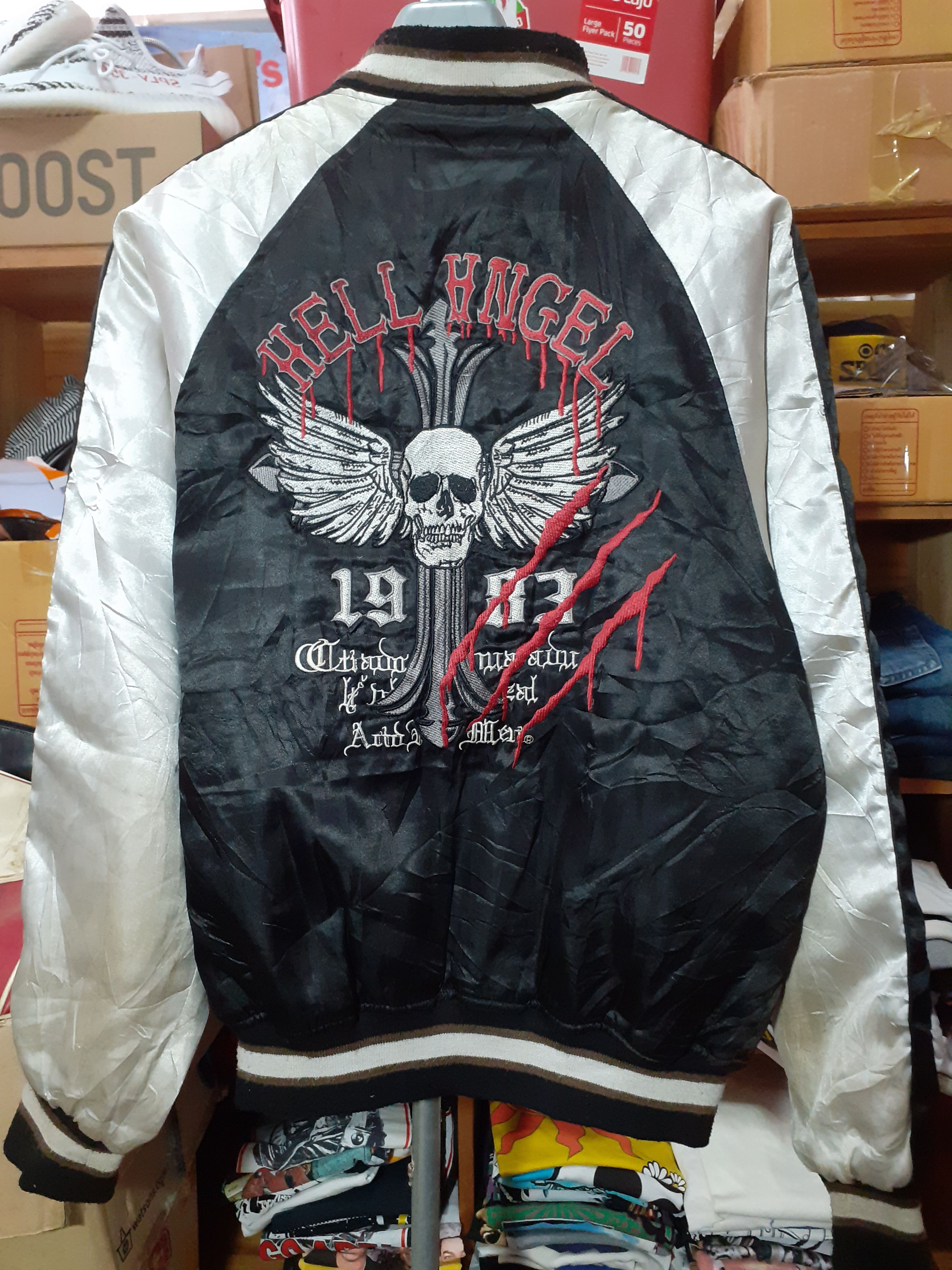 Harley Davidson 90s Hell Angel bikers Fashion embroidery sukajan Size US M / EU 48-50 / 2 - 1 Thumbnail