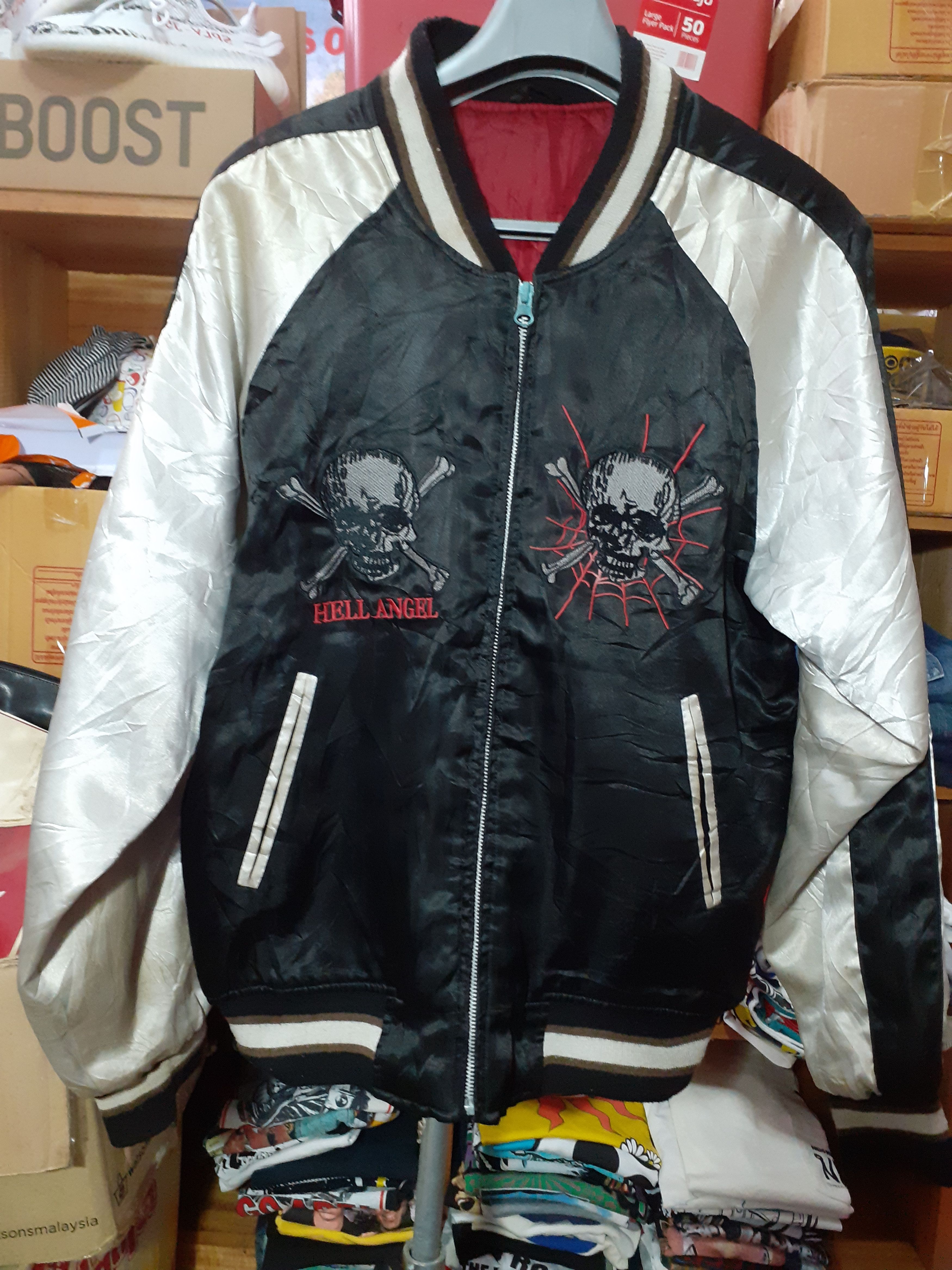 Harley Davidson 90s Hell Angel bikers Fashion embroidery sukajan Size US M / EU 48-50 / 2 - 2 Thumbnail