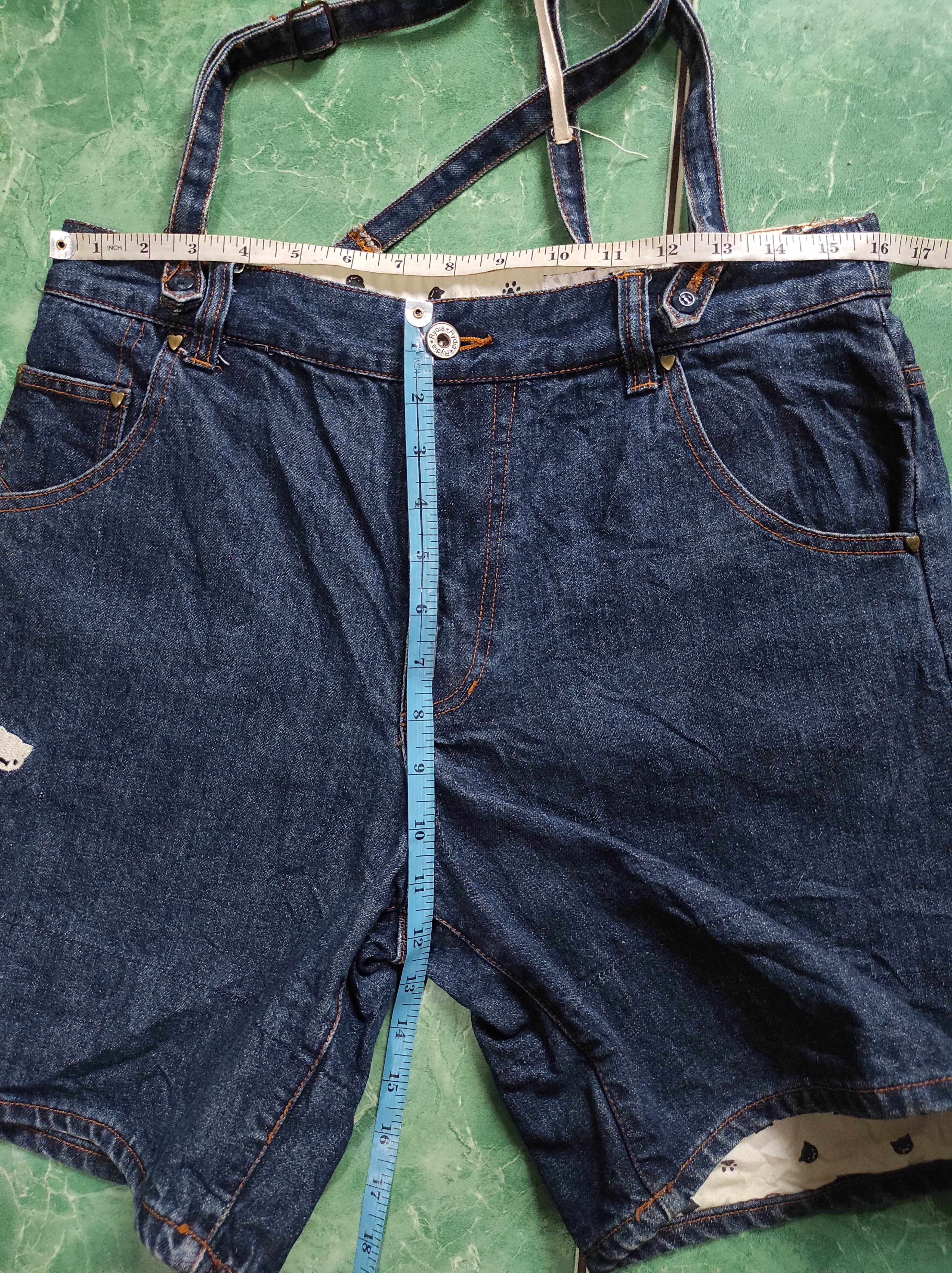 Japanese Brand Rydia Denim Short Overalls (unisex) Size US 30 / EU 46 - 14 Thumbnail