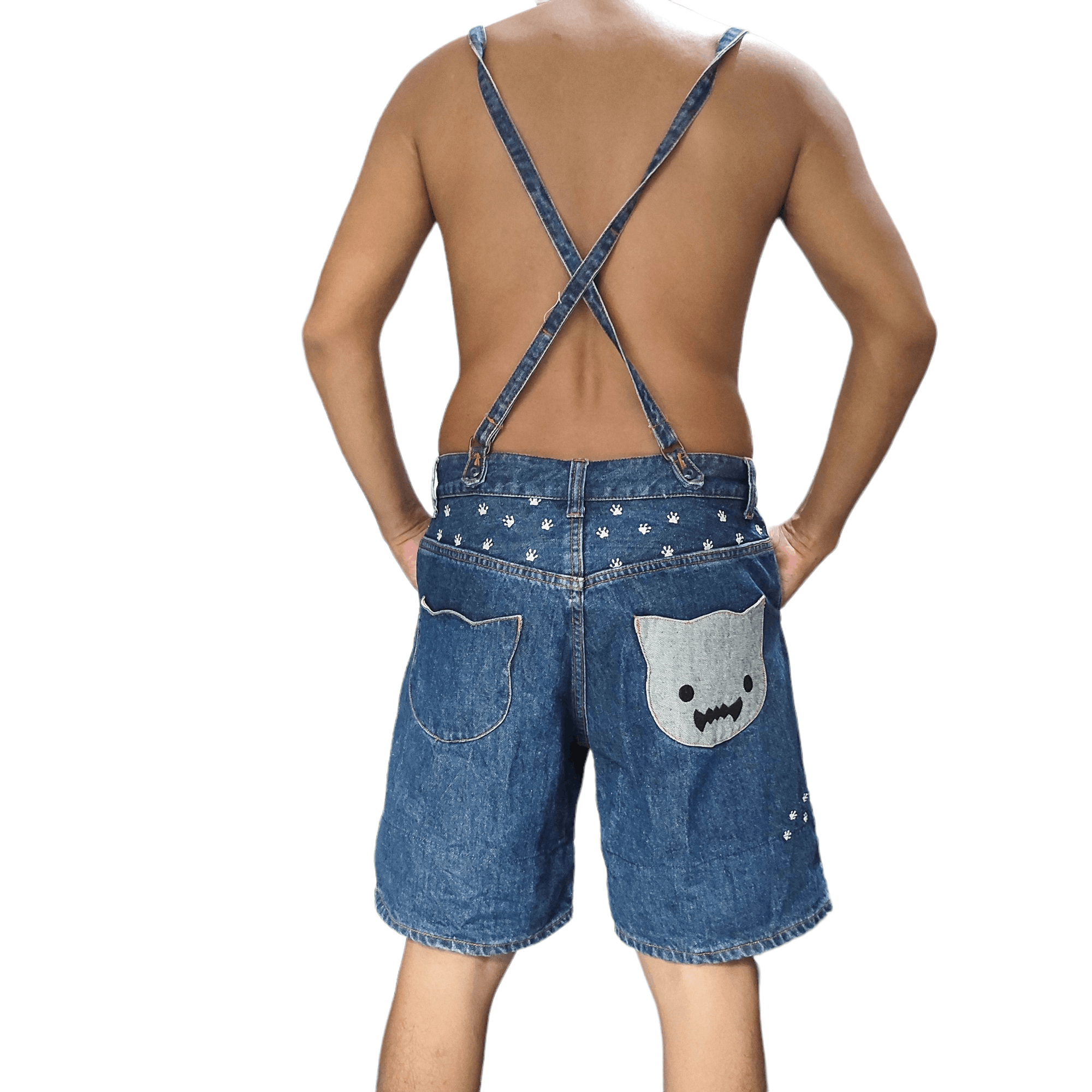 Japanese Brand Rydia Denim Short Overalls (unisex) Size US 30 / EU 46 - 2 Thumbnail