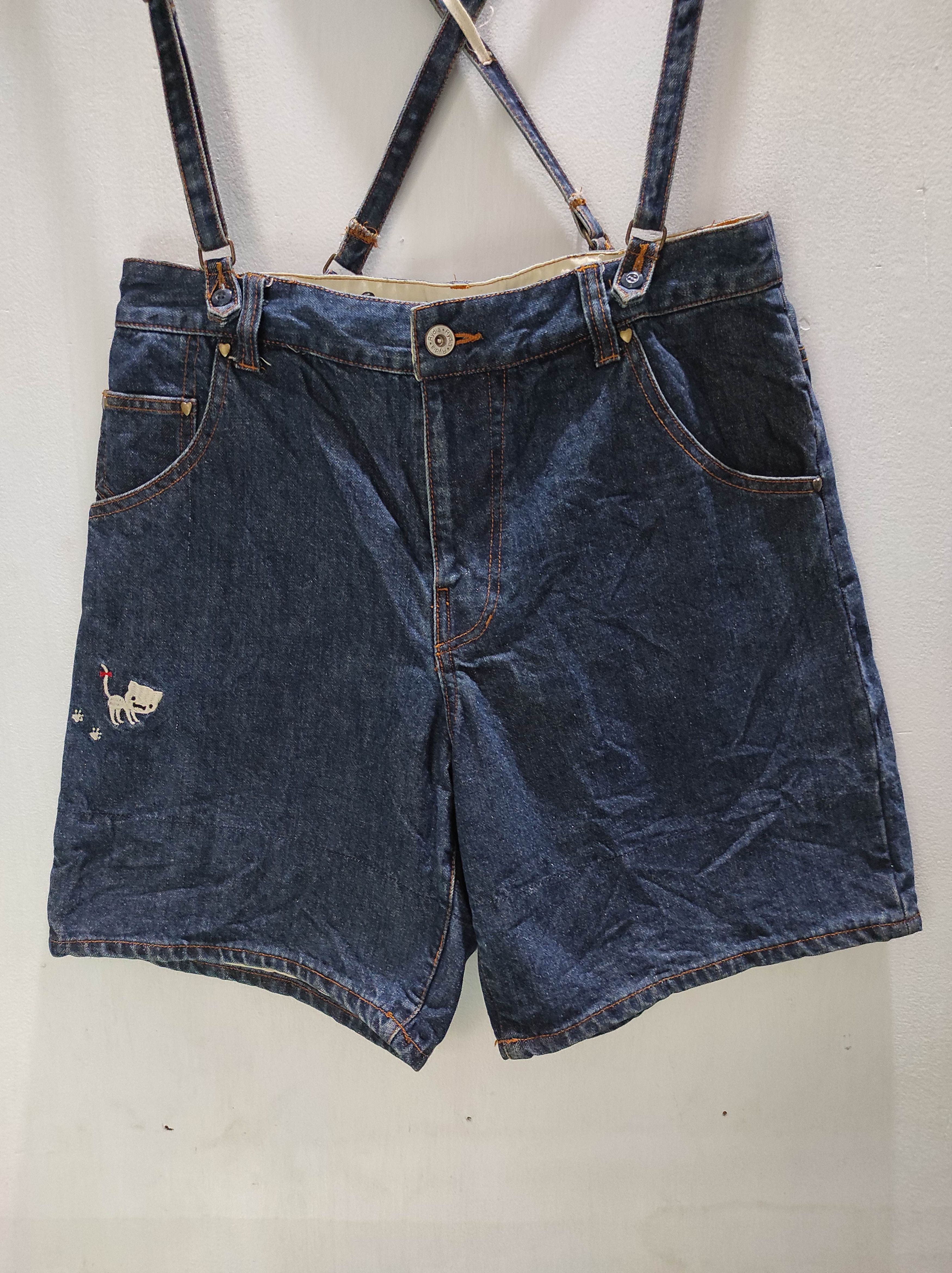 Japanese Brand Rydia Denim Short Overalls (unisex) Size US 30 / EU 46 - 4 Thumbnail