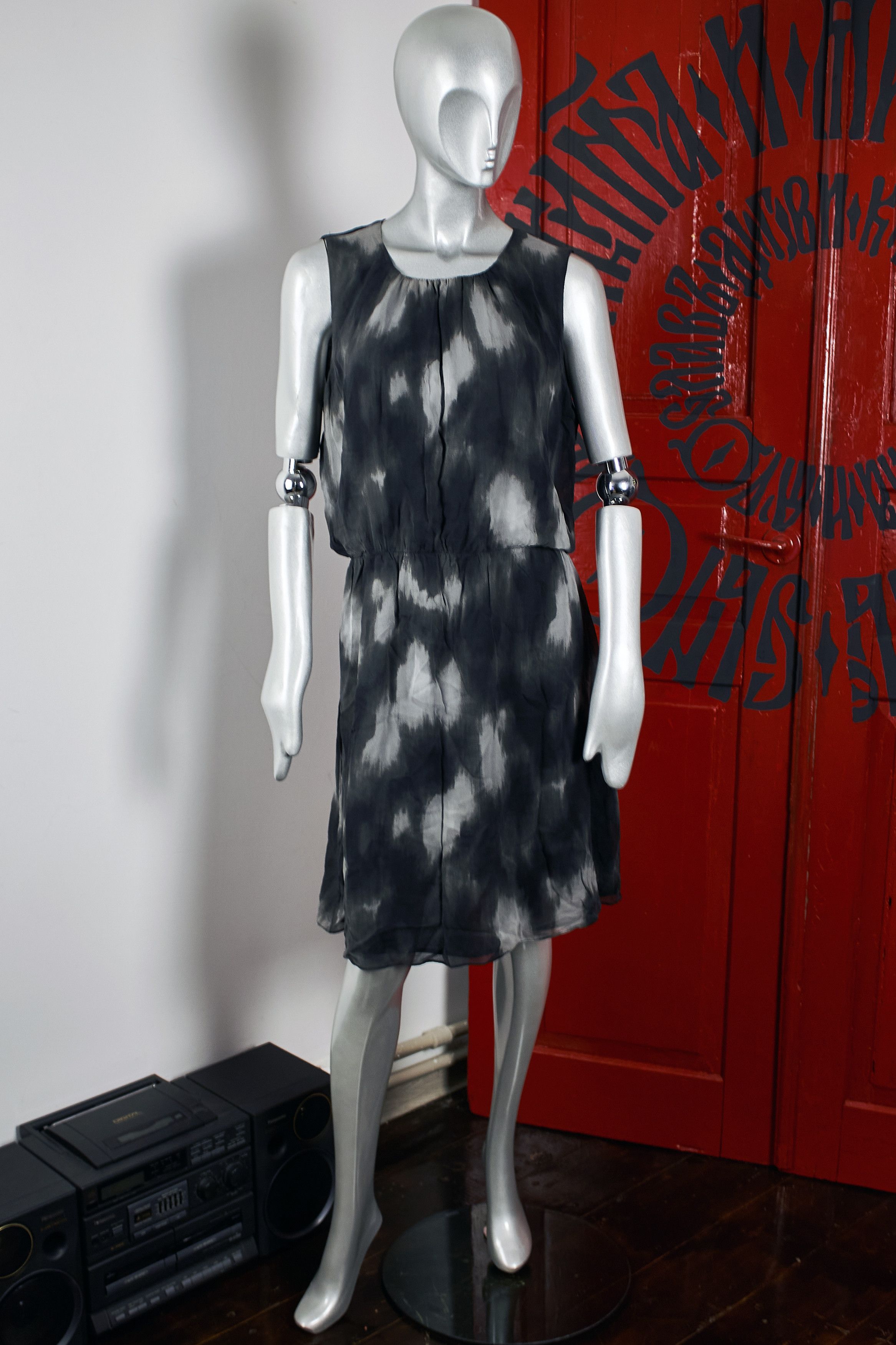 Kenneth Cole Kenneth Cole Midi Silk Evening Dress Size XL / US 12-14 / IT 48-50 - 3 Thumbnail