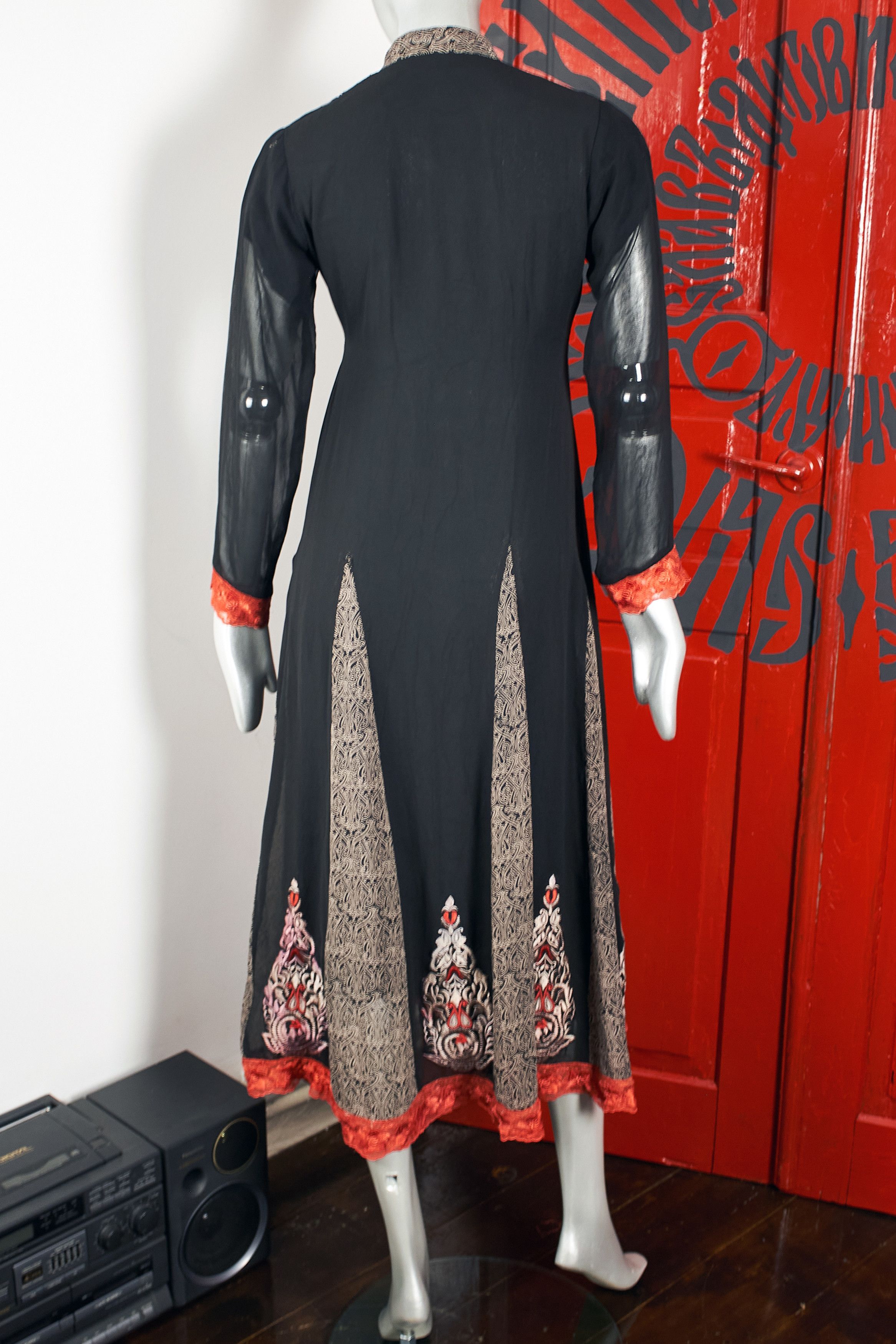 Handmade Rere vintage black retro handmade dress Size XS / US 0-2 / IT 36-38 - 7 Thumbnail