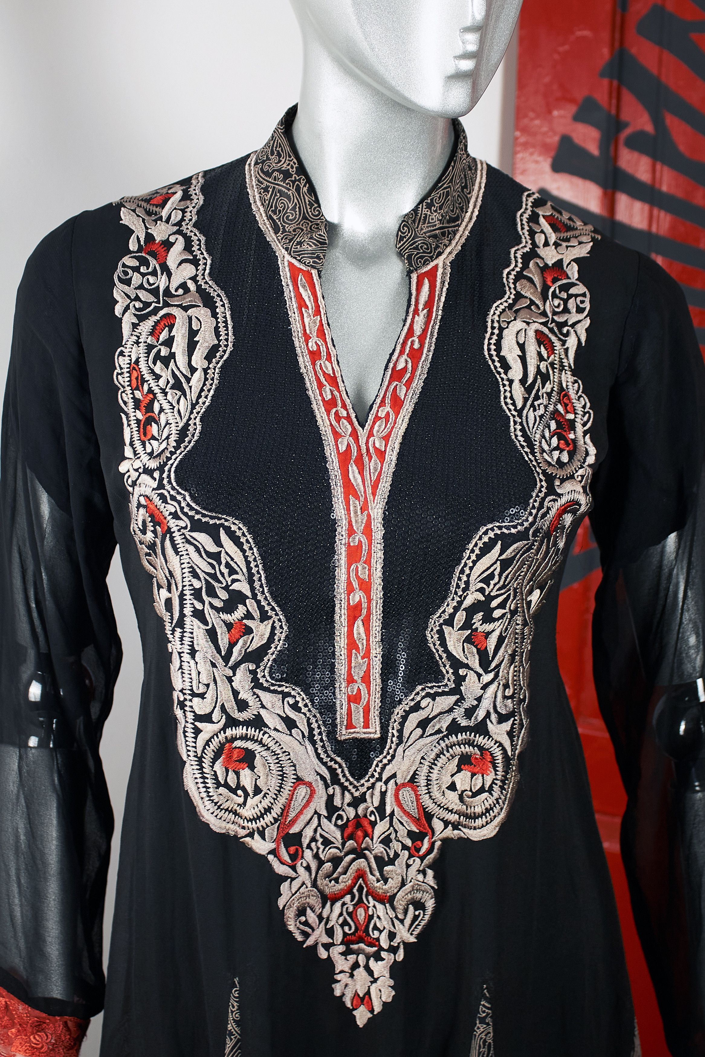 Handmade Rere vintage black retro handmade dress Size XS / US 0-2 / IT 36-38 - 8 Thumbnail