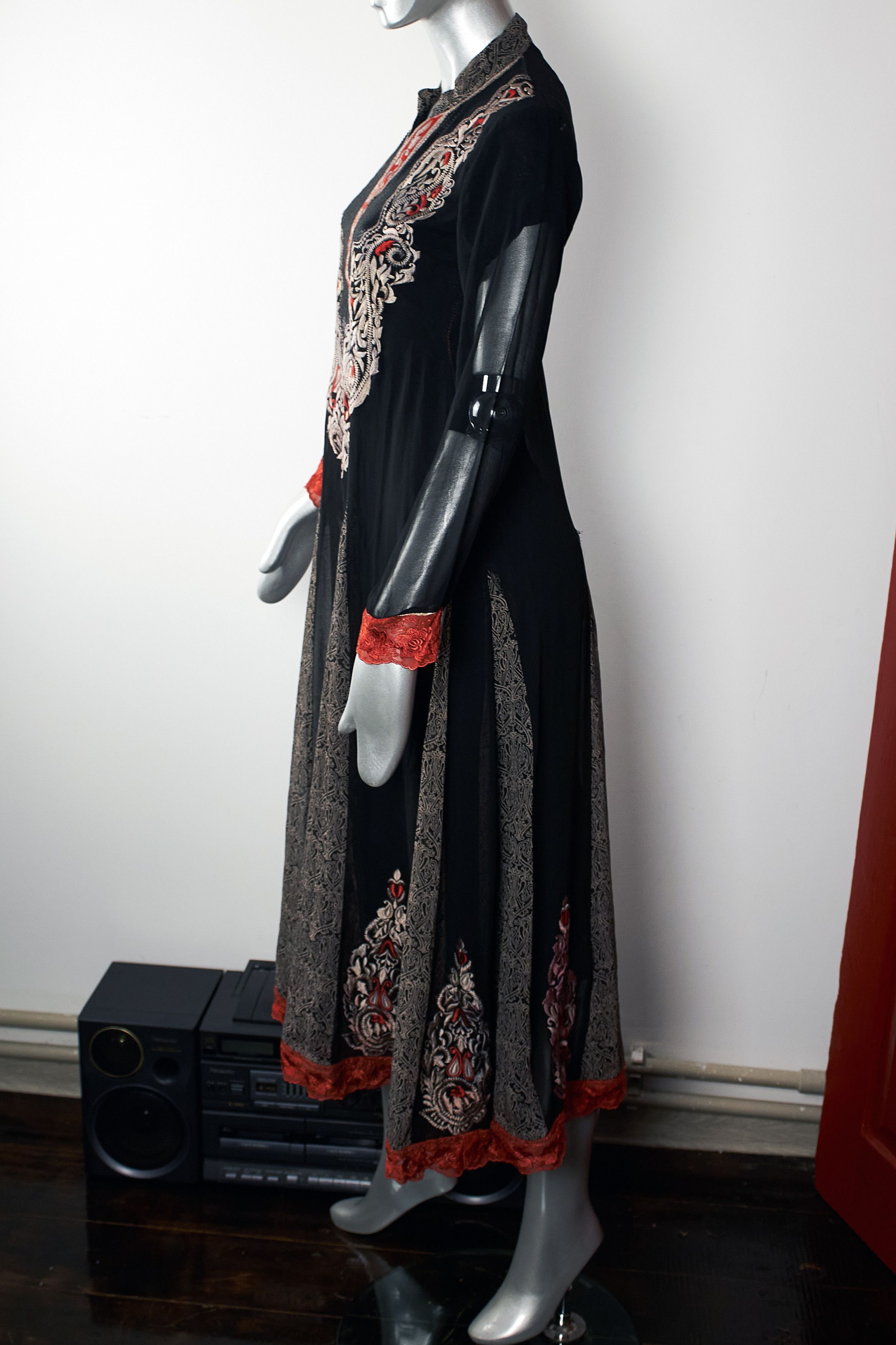 Handmade Rere vintage black retro handmade dress Size XS / US 0-2 / IT 36-38 - 6 Thumbnail