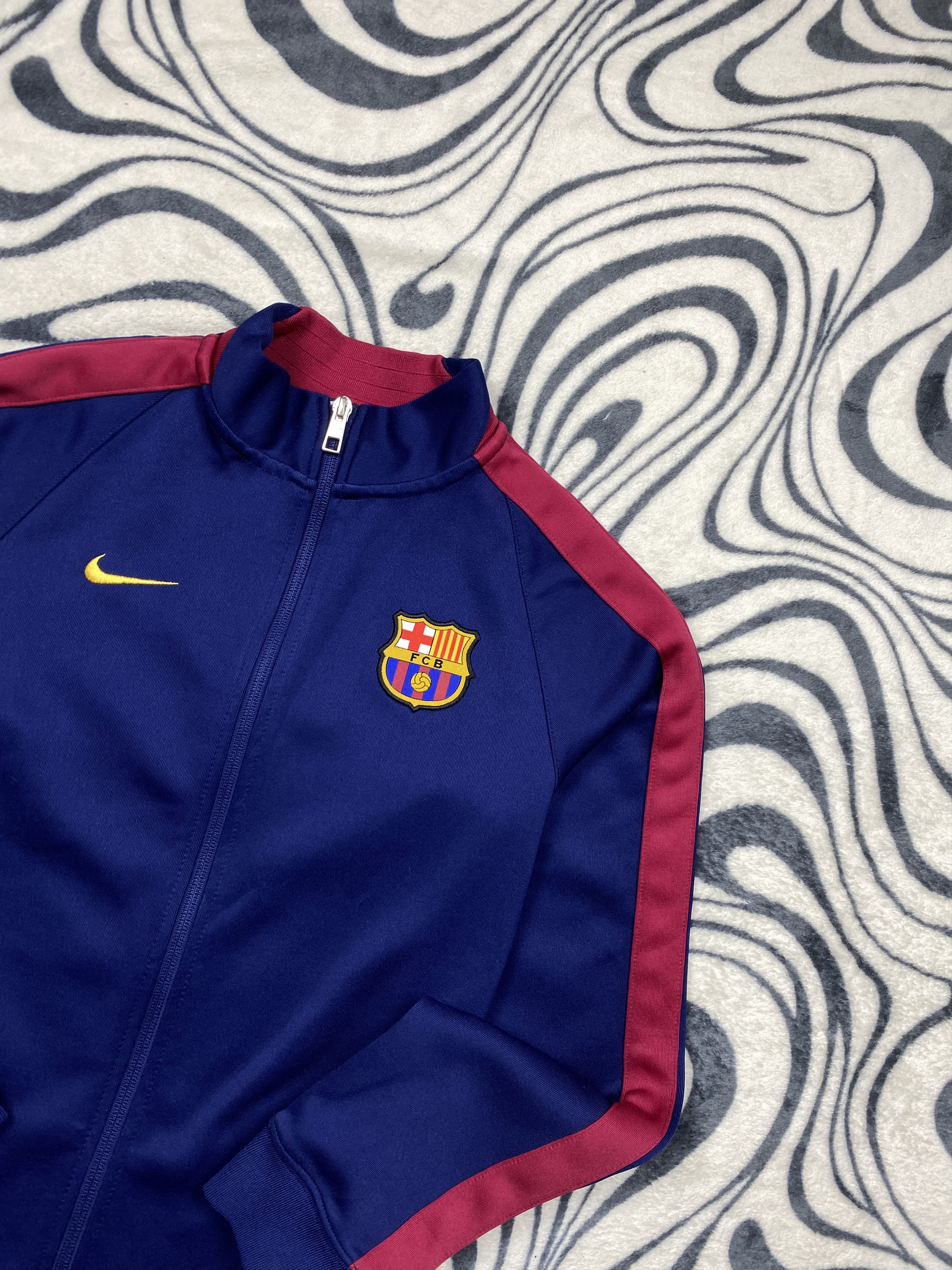 Nike Nike F.C. Barcelona Vintage Mens Track Top Jacket Y2K Drill Size US M / EU 48-50 / 2 - 2 Thumbnail