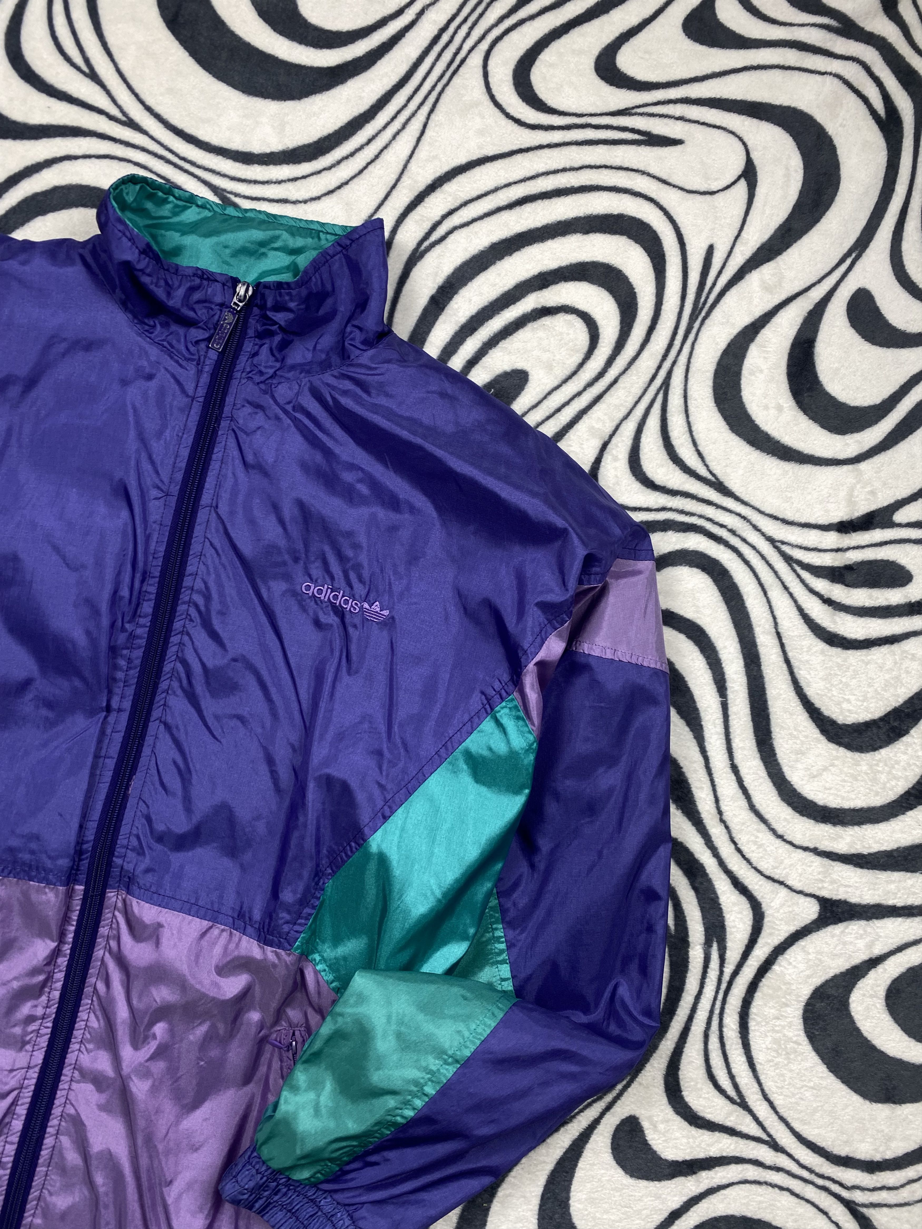 Adidas Adidas 90s Vintage Mens Nylon Track Top Jacket Size US XL / EU 56 / 4 - 2 Thumbnail