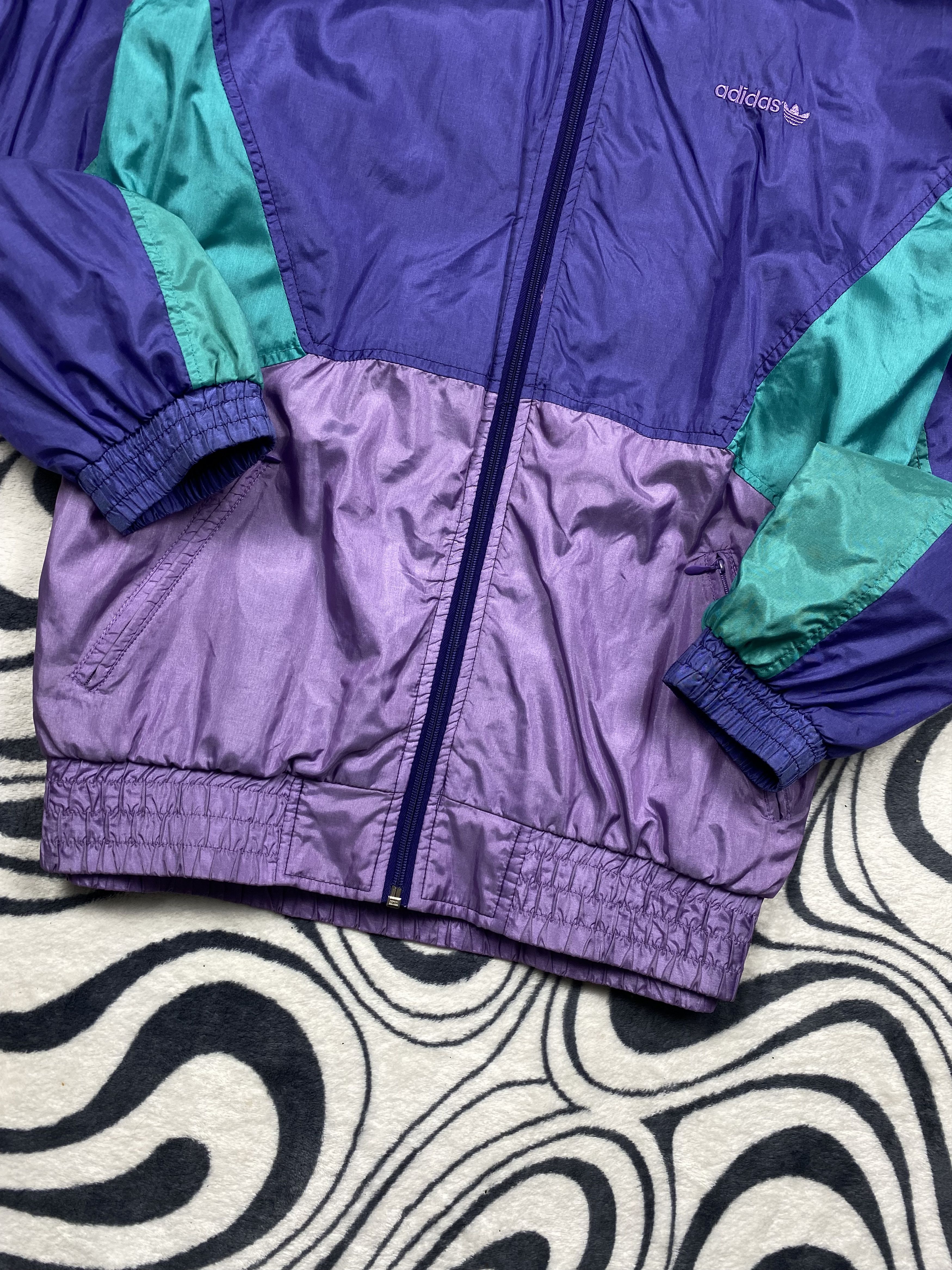 Adidas Adidas 90s Vintage Mens Nylon Track Top Jacket Size US XL / EU 56 / 4 - 3 Thumbnail