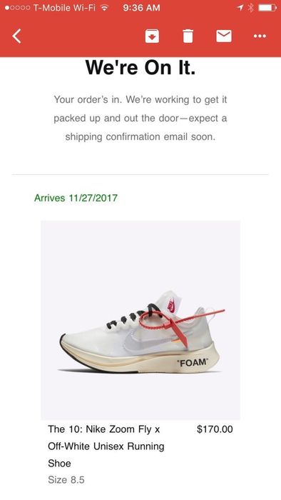 Buy Off-White x Zoom Fly SP 'The Ten' - AJ4588 100