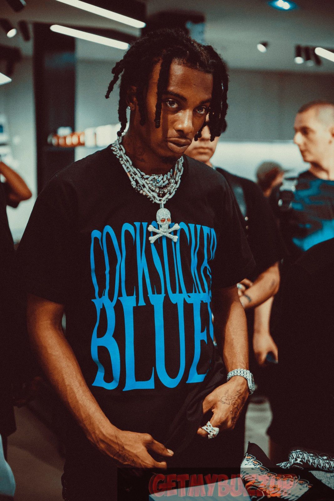 AWGE Playboi Carti Sucker Blues Tee Size US XL / EU 56 / 4 - 4 Thumbnail