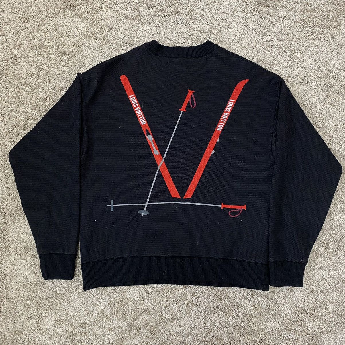 image of Louis Vuitton Ski Logo Sweater in Black, Men's (Size Medium)
