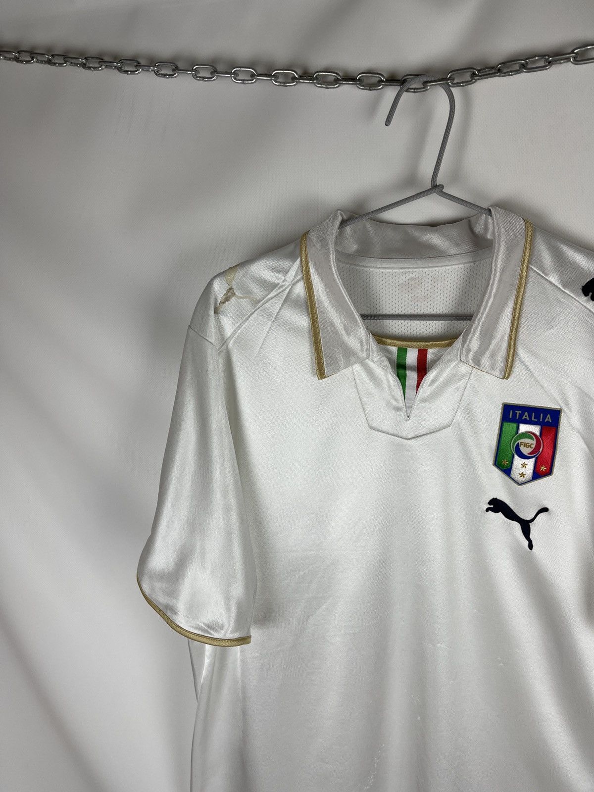 Puma Puma Italy 2007 2009 away soccer jersey football shirt Size US L / EU 52-54 / 3 - 2 Thumbnail
