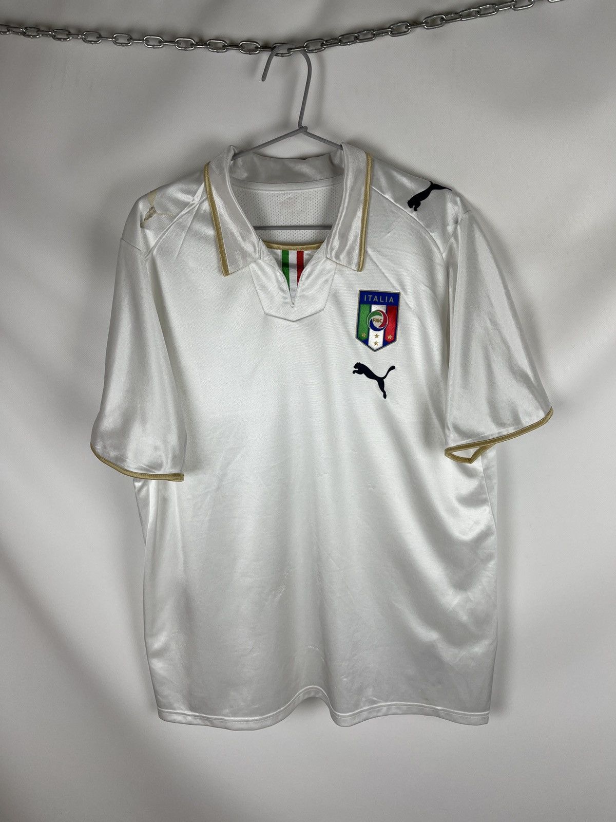 Puma Puma Italy 2007 2009 away soccer jersey football shirt Size US L / EU 52-54 / 3 - 1 Thumbnail