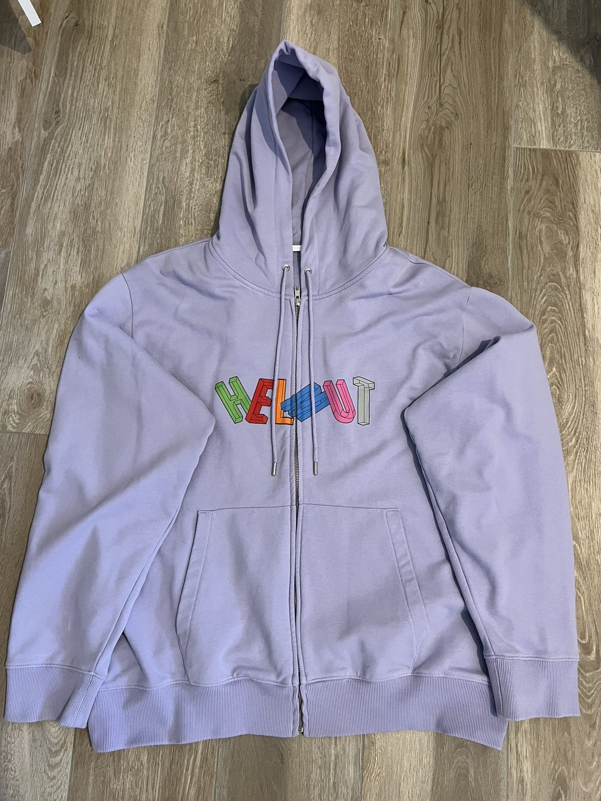 Helmut Lang Helmut Lang Zip Hoodie 3D Lavender XXL Size US XXL / EU 58 / 5 - 1 Thumbnail