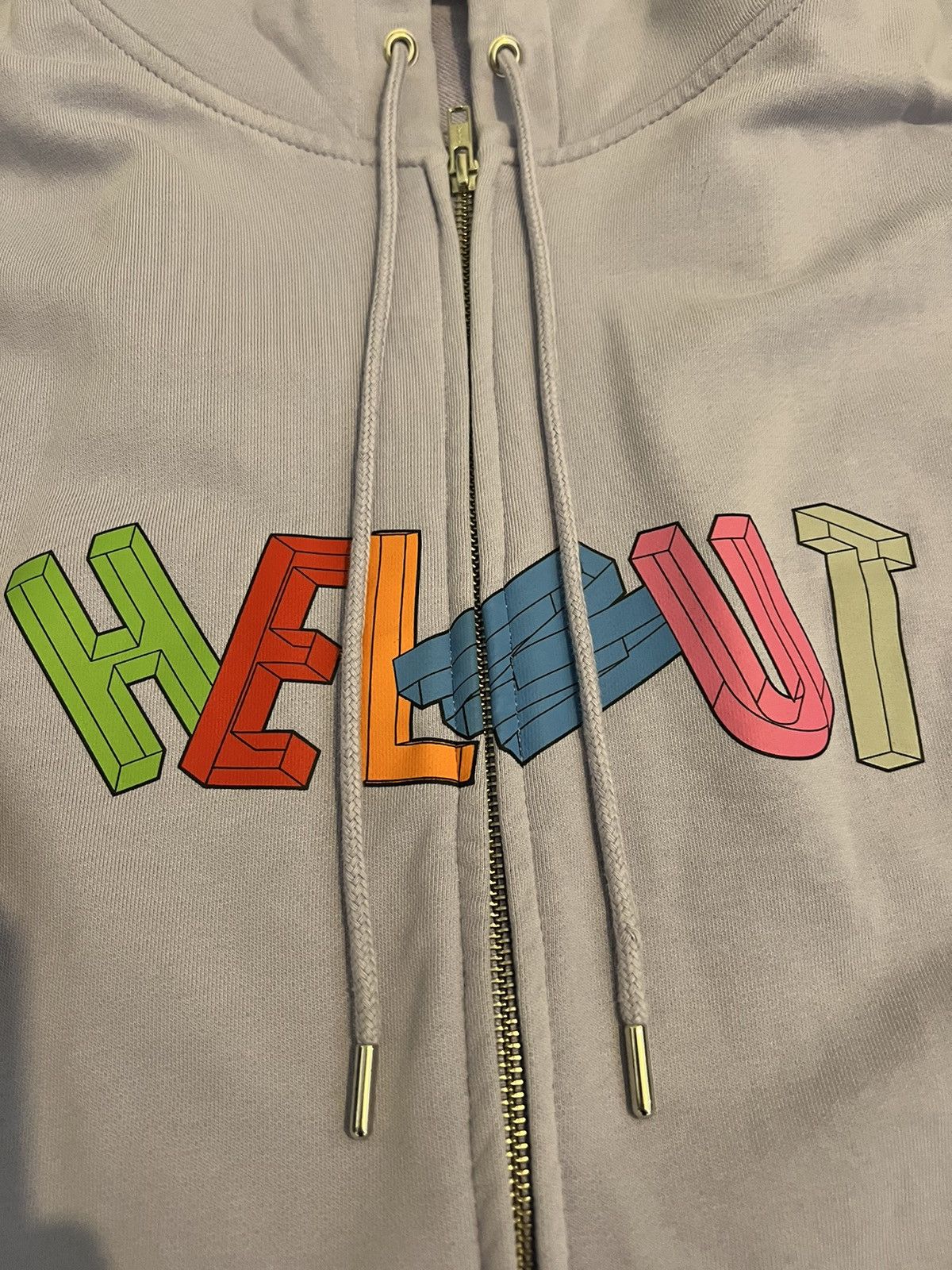 Helmut Lang Helmut Lang Zip Hoodie 3D Lavender XXL Size US XXL / EU 58 / 5 - 3 Thumbnail