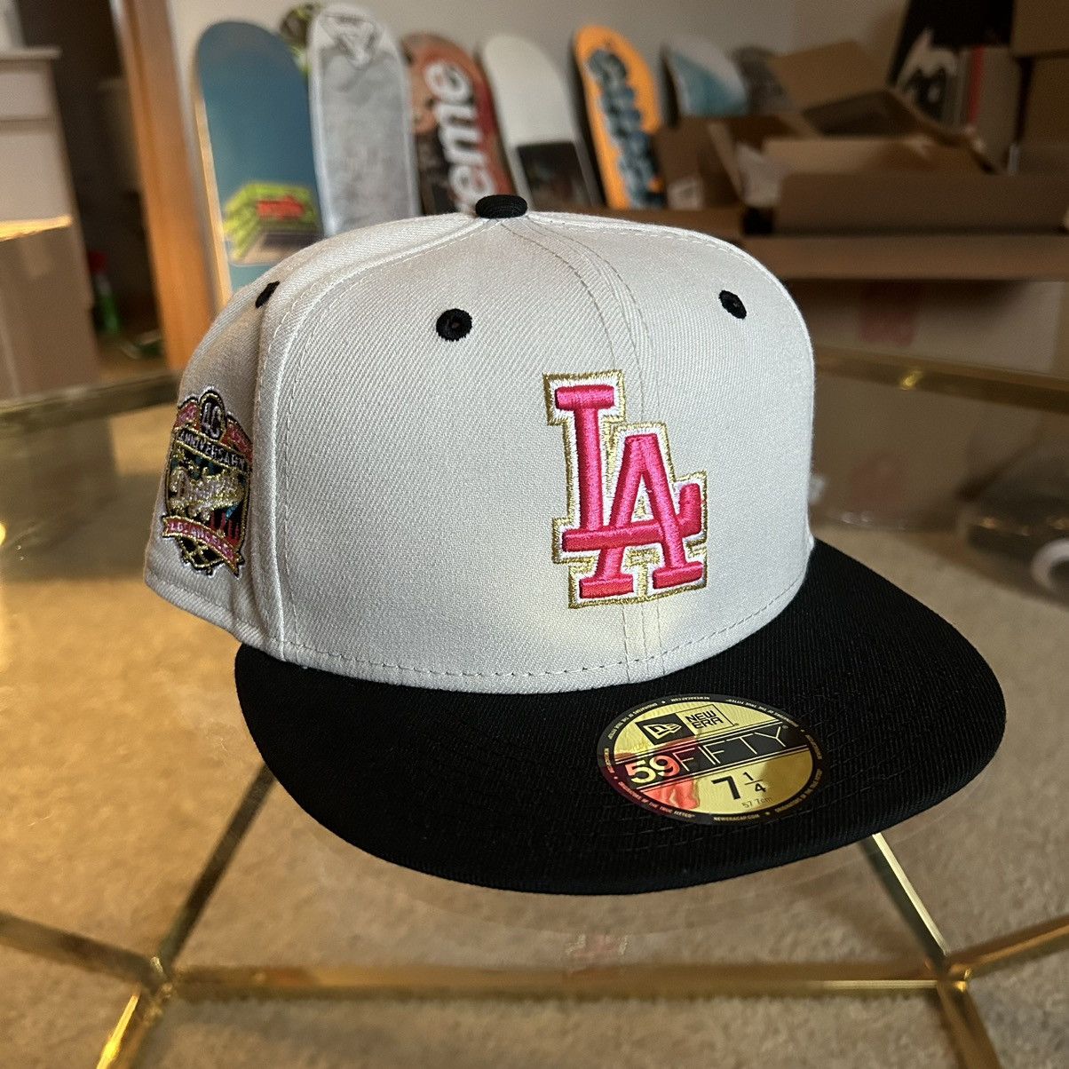 New Era 7 1/4 UNiFORM SPORTS LAS VEGAS LA DODGERS GREY BLACK PiNK Size ONE SIZE - 1 Thumbnail