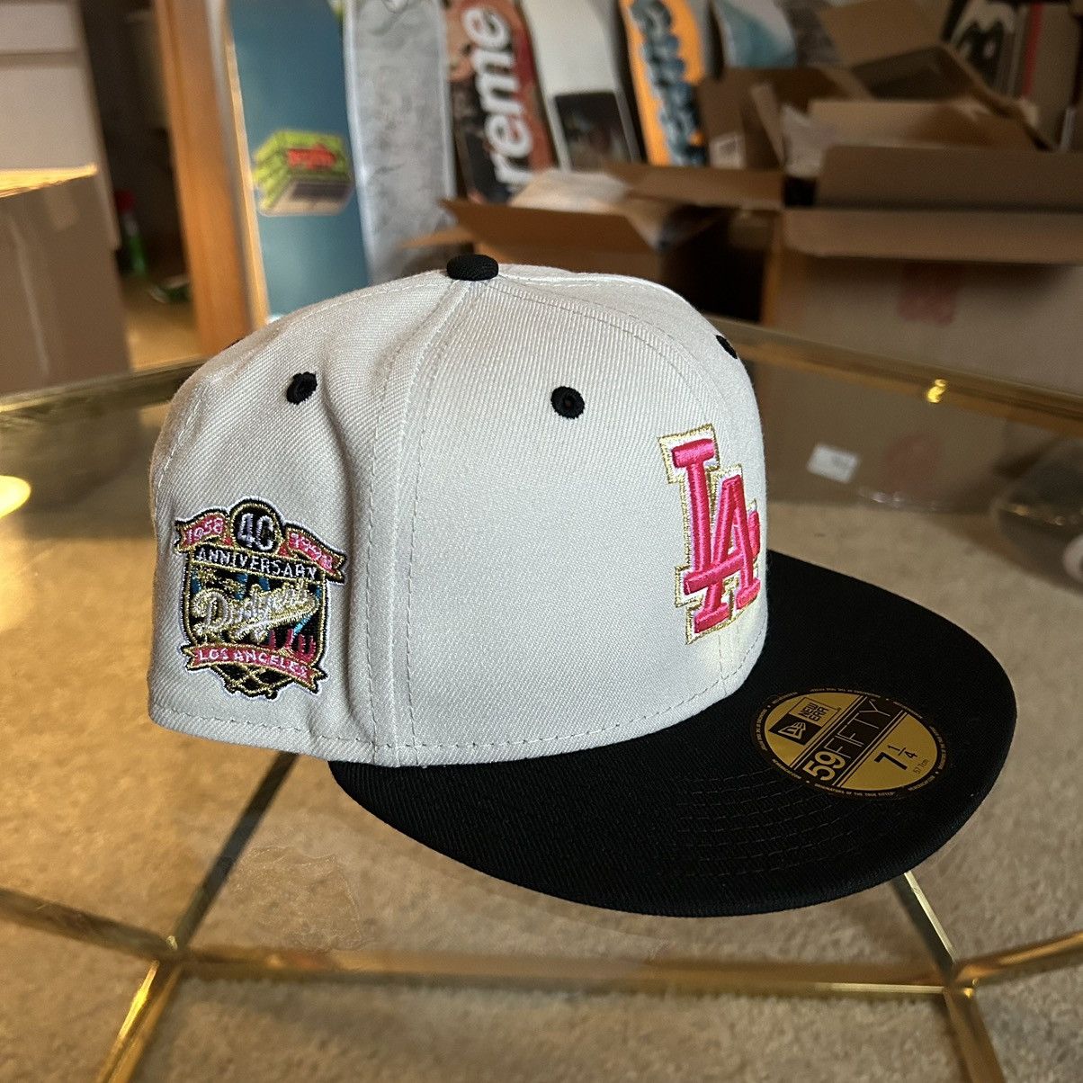 New Era 7 1/4 UNiFORM SPORTS LAS VEGAS LA DODGERS GREY BLACK PiNK Size ONE SIZE - 3 Thumbnail