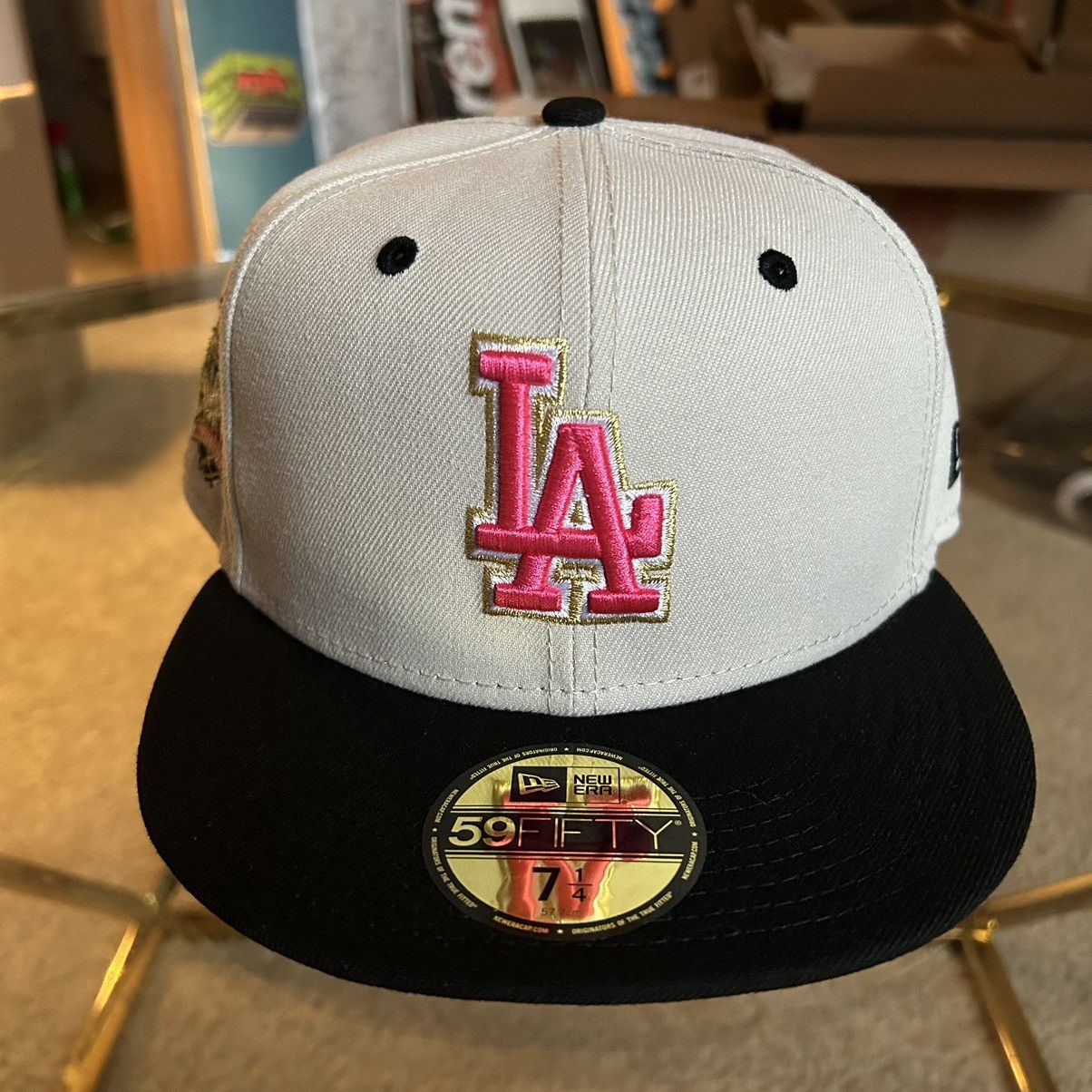 New Era 7 1/4 UNiFORM SPORTS LAS VEGAS LA DODGERS GREY BLACK PiNK Size ONE SIZE - 2 Thumbnail