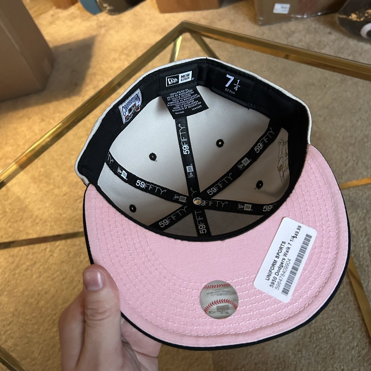 New Era 7 1/4 UNiFORM SPORTS LAS VEGAS LA DODGERS GREY BLACK PiNK Size ONE SIZE - 7 Thumbnail