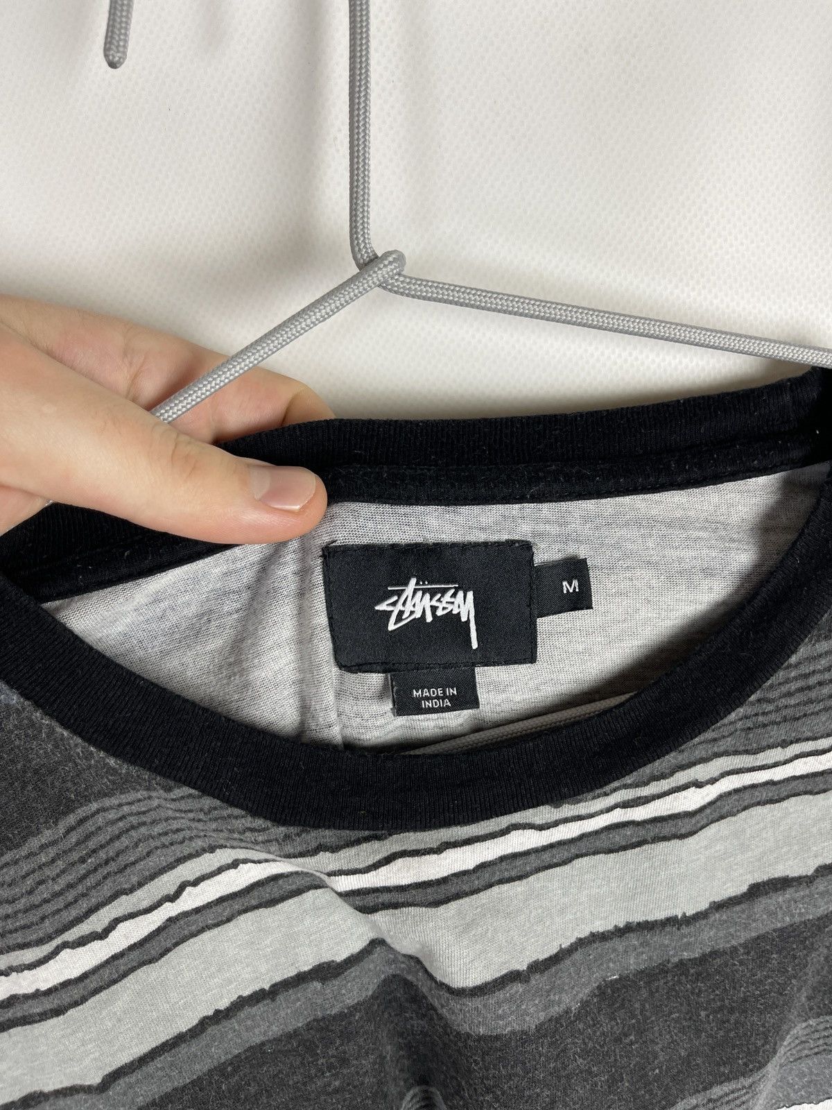 Stussy Stussy striped embroidered small logo multicolor tee Size US M / EU 48-50 / 2 - 6 Thumbnail