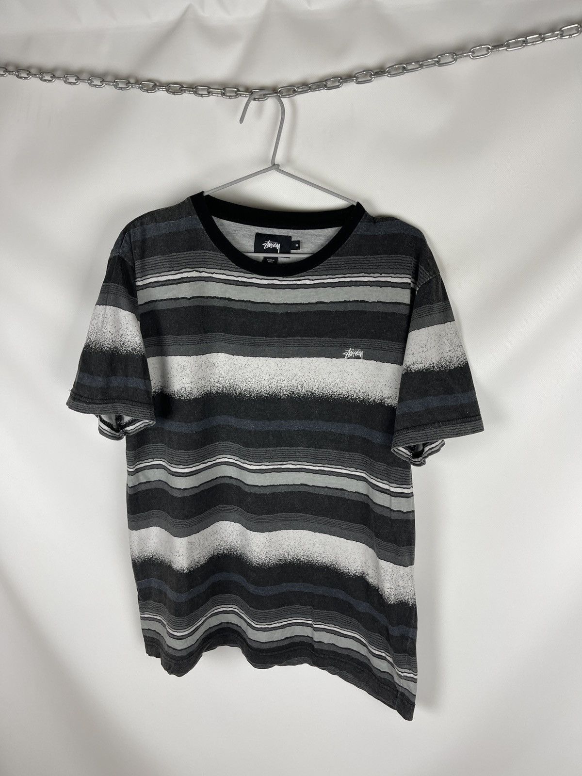 Stussy Stussy striped embroidered small logo multicolor tee Size US M / EU 48-50 / 2 - 1 Thumbnail