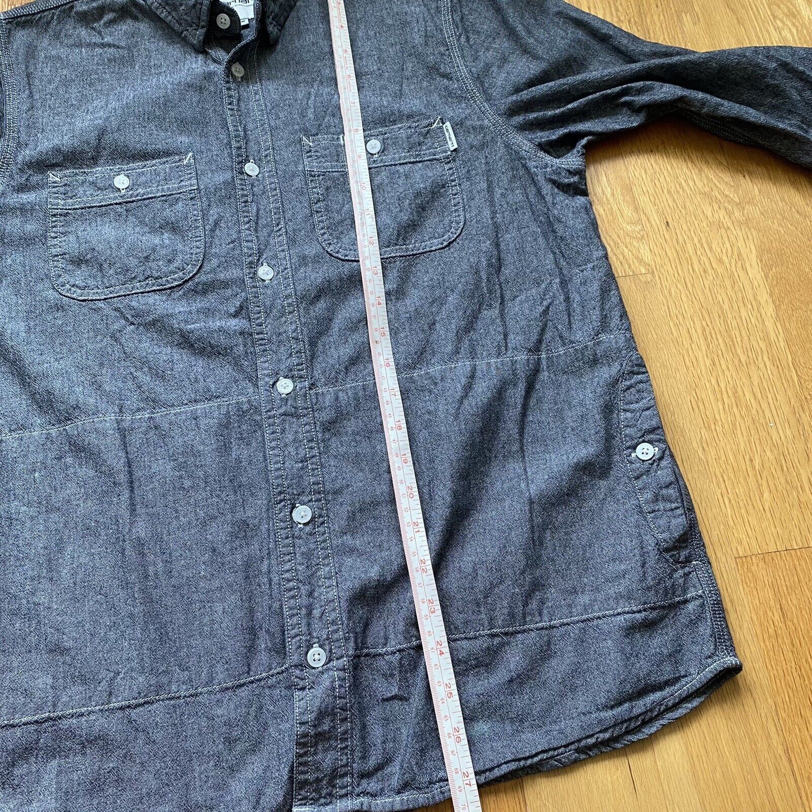 Carhartt Wip Regular Medium Alex Long Sleeve Chambray Work Shirt Size US M / EU 48-50 / 2 - 8 Thumbnail