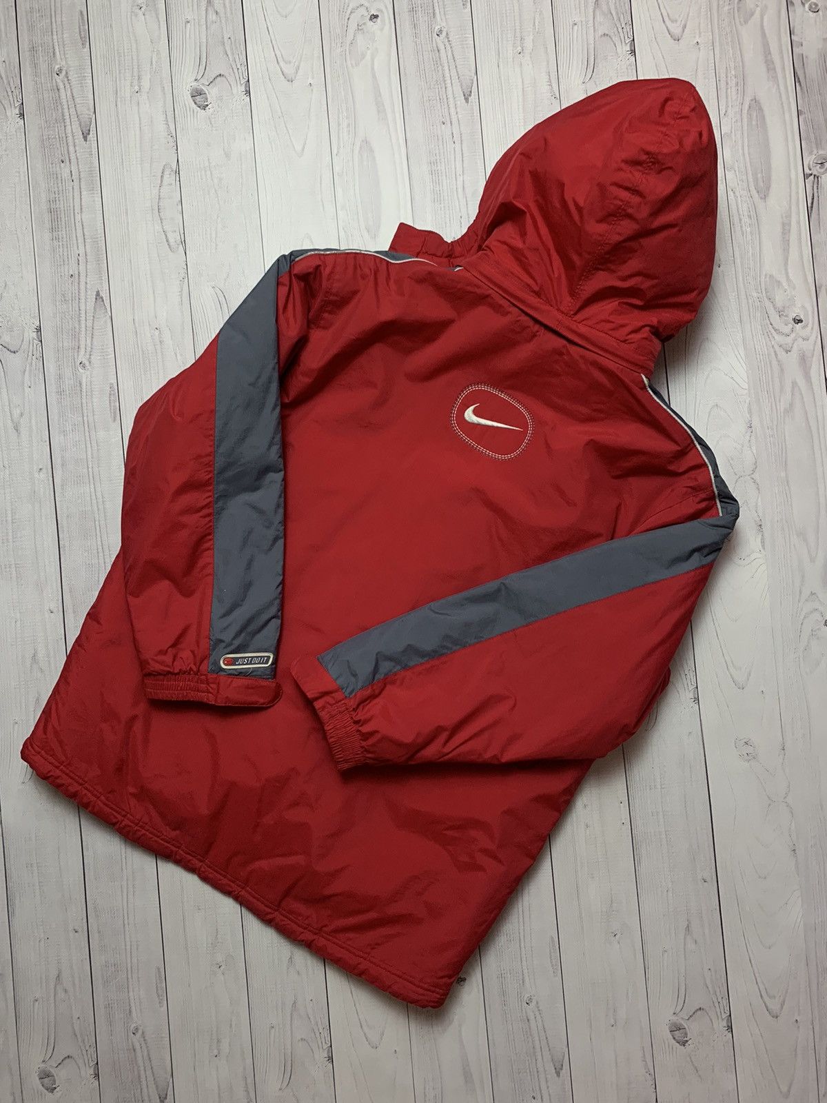 Nike × Vintage Vintage Nike parka jacket size Xs logo red Size US XS / EU 42 / 0 - 2 Thumbnail