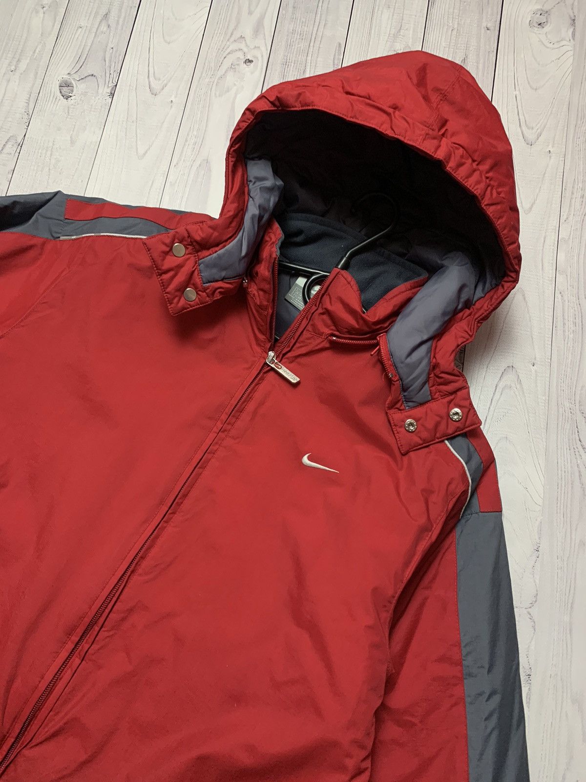 Nike × Vintage Vintage Nike parka jacket size Xs logo red Size US XS / EU 42 / 0 - 5 Thumbnail