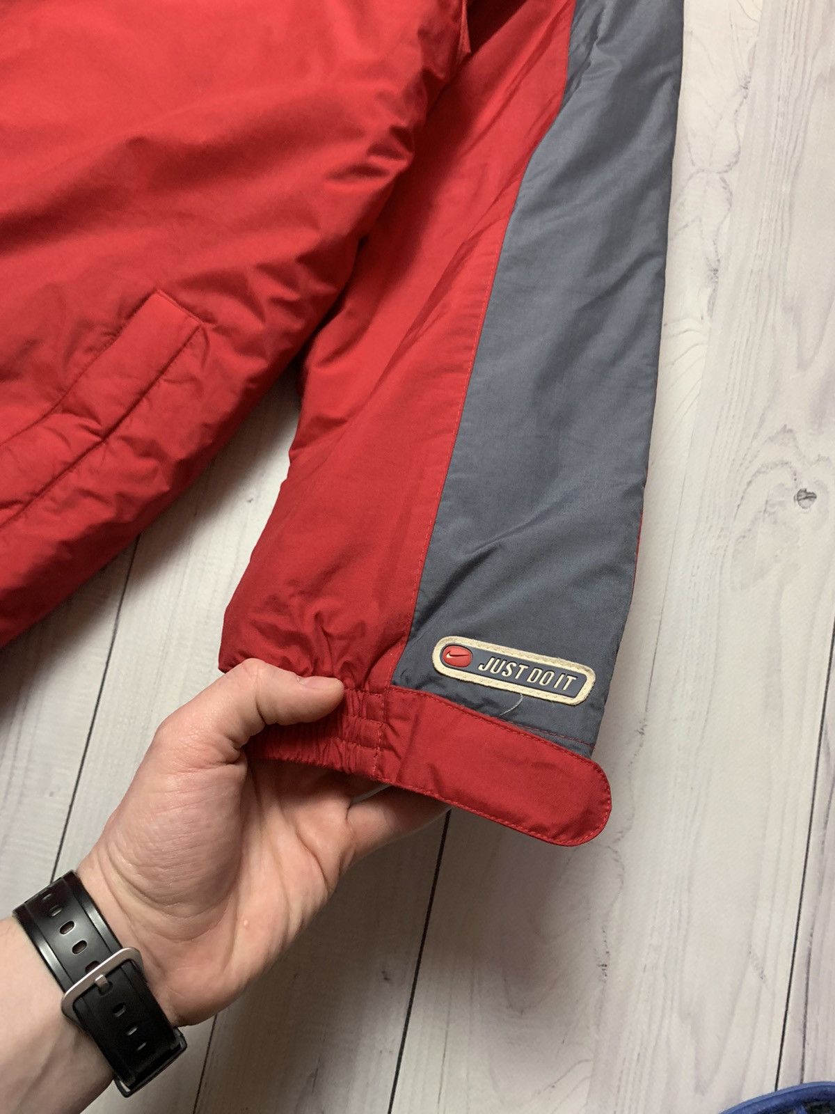 Nike × Vintage Vintage Nike parka jacket size Xs logo red Size US XS / EU 42 / 0 - 4 Thumbnail
