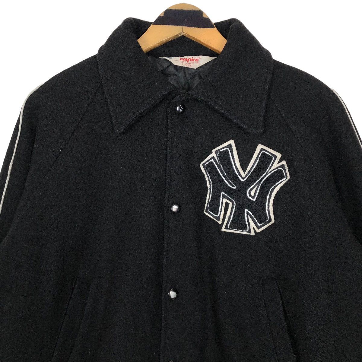 New York Yankees Vintage 80s MLB New York Yankees NY Wool Varsity Jacket Size US L / EU 52-54 / 3 - 5 Thumbnail