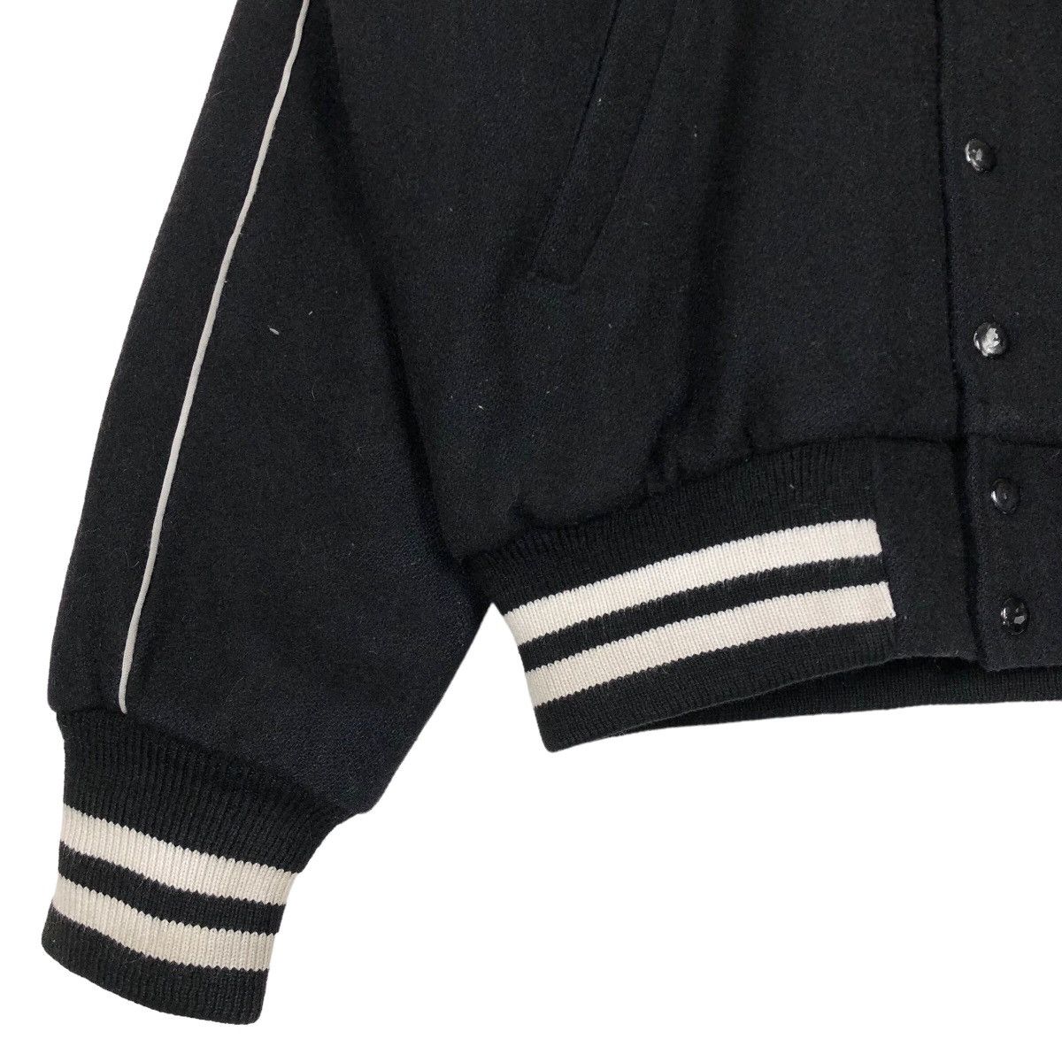 New York Yankees Vintage 80s MLB New York Yankees NY Wool Varsity Jacket Size US L / EU 52-54 / 3 - 3 Thumbnail
