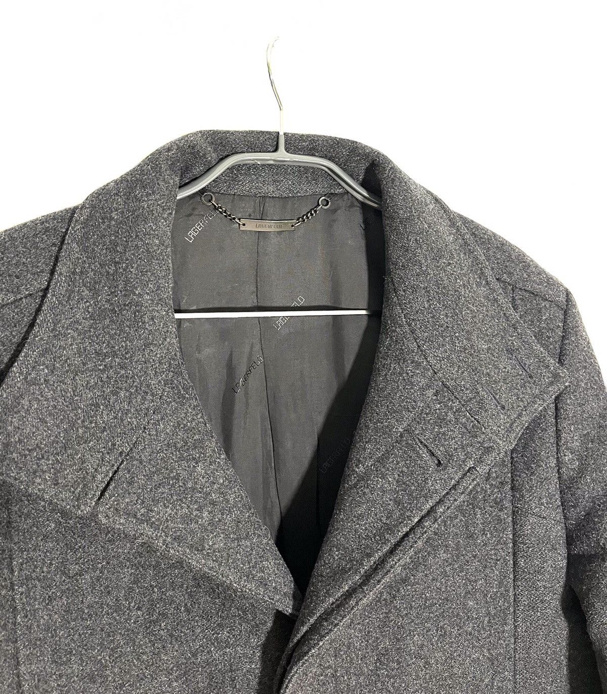 Karl Lagerfeld Lagerfeld Wool Coat Mens Sz M Gray Size US M / EU 48-50 / 2 - 5 Thumbnail