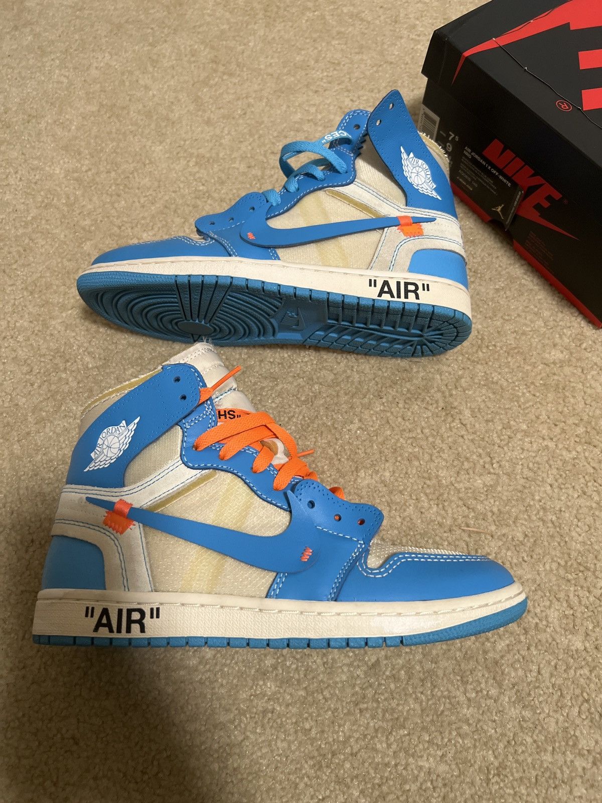 university blue off whites