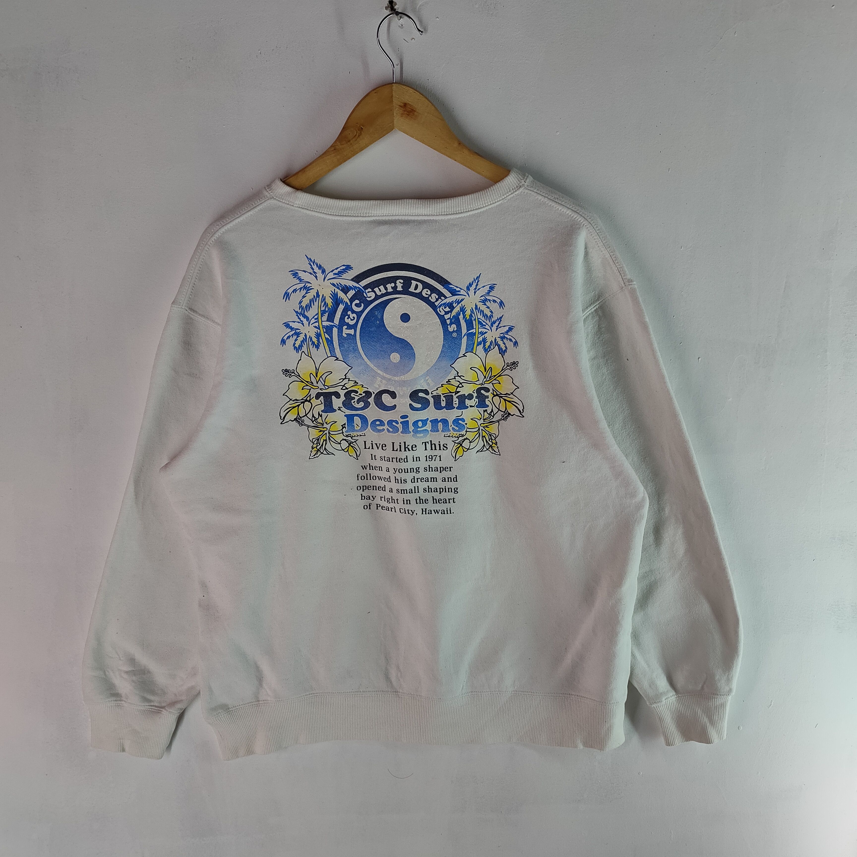 Other T&C SURF Aloha Big Back Print Surfing Hawaii Sweatshirt Size US L / EU 52-54 / 3 - 6 Thumbnail