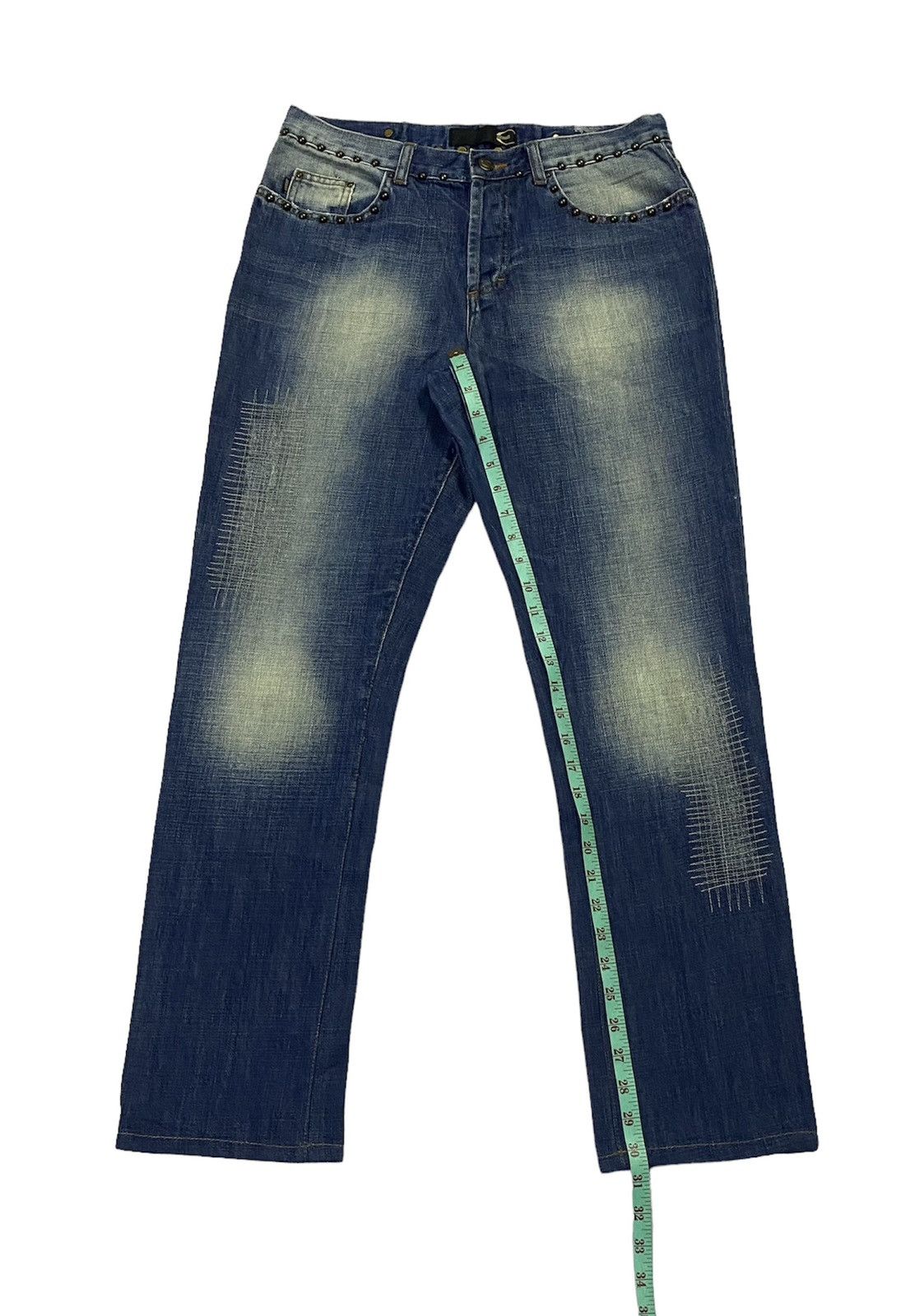 Just Cavalli × Roberto Cavalli Just Cavalli Embellished Distressed Denim Pants Size US 32 / EU 48 - 7 Thumbnail