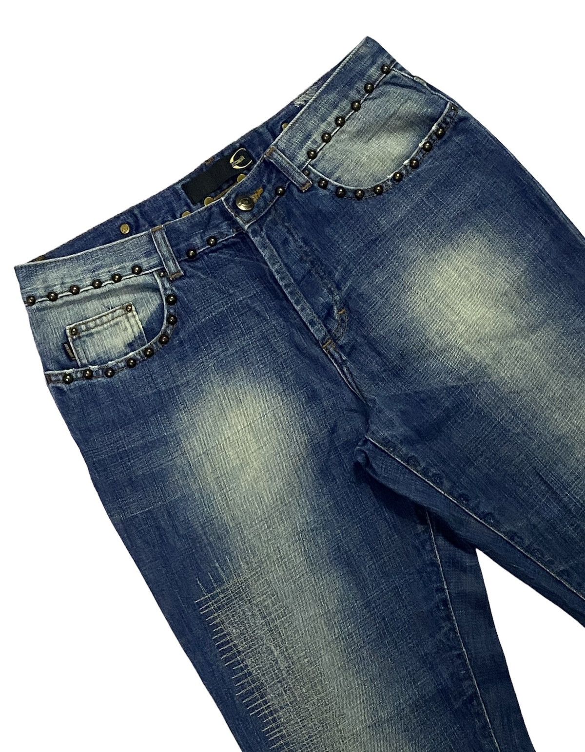 Just Cavalli × Roberto Cavalli Just Cavalli Embellished Distressed Denim Pants Size US 32 / EU 48 - 17 Thumbnail