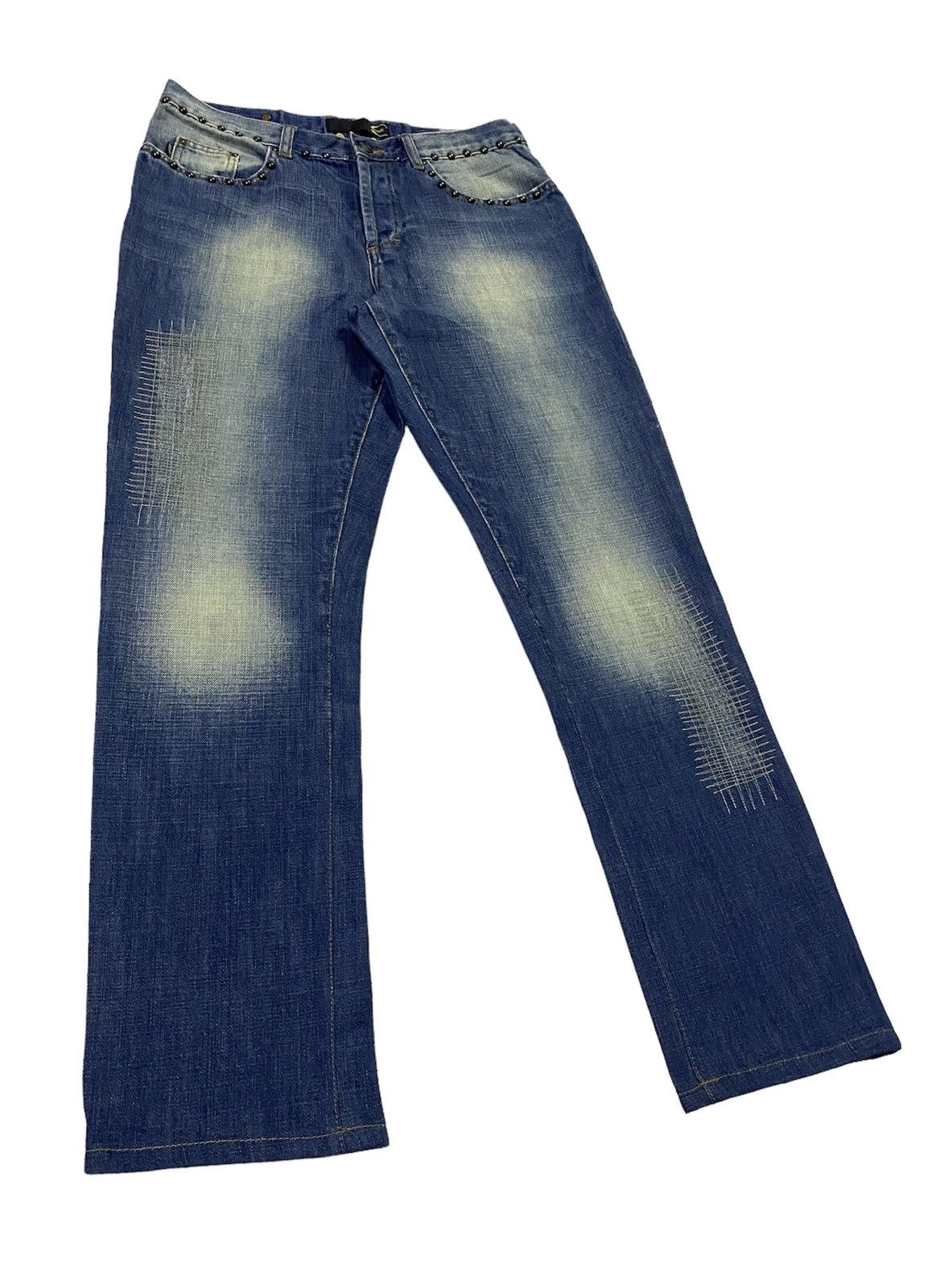 Just Cavalli × Roberto Cavalli Just Cavalli Embellished Distressed Denim Pants Size US 32 / EU 48 - 20 Thumbnail