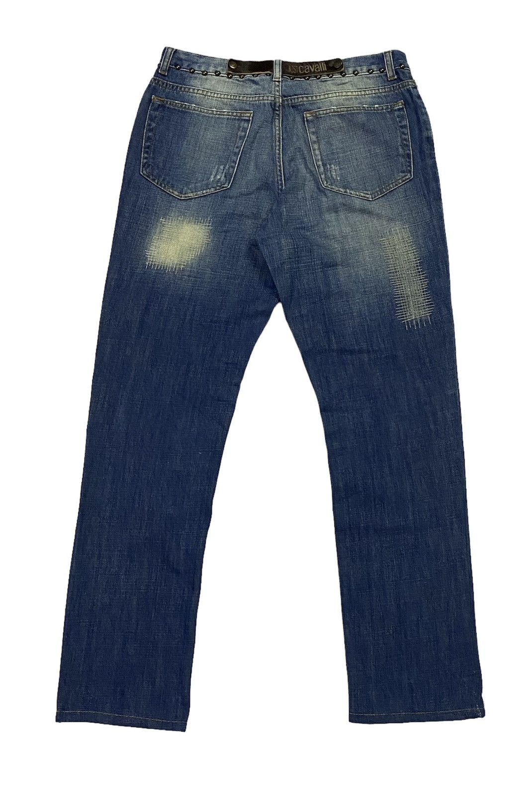 Just Cavalli × Roberto Cavalli Just Cavalli Embellished Distressed Denim Pants Size US 32 / EU 48 - 3 Thumbnail