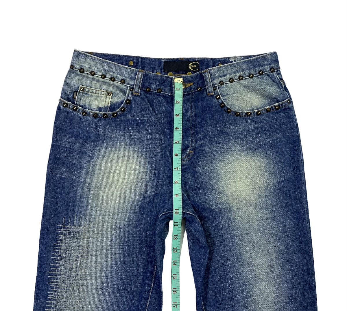 Just Cavalli × Roberto Cavalli Just Cavalli Embellished Distressed Denim Pants Size US 32 / EU 48 - 5 Thumbnail
