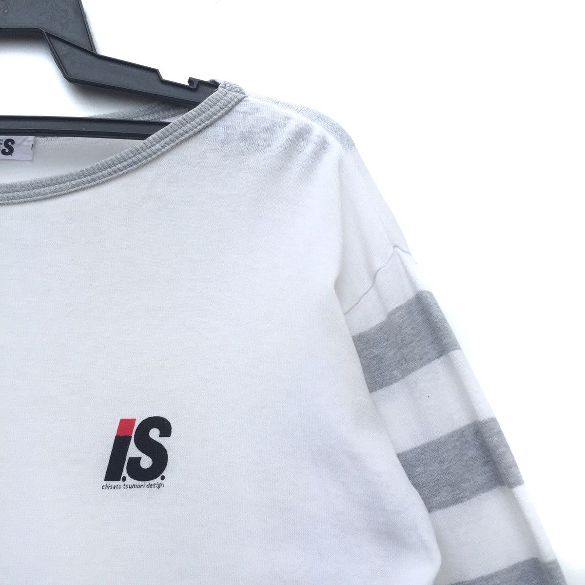 Issey Miyake Vintage 90s ISSEY MIYAKE Stripes Spell Out Big Logo T-shirt Size US XS / EU 42 / 0 - 2 Thumbnail