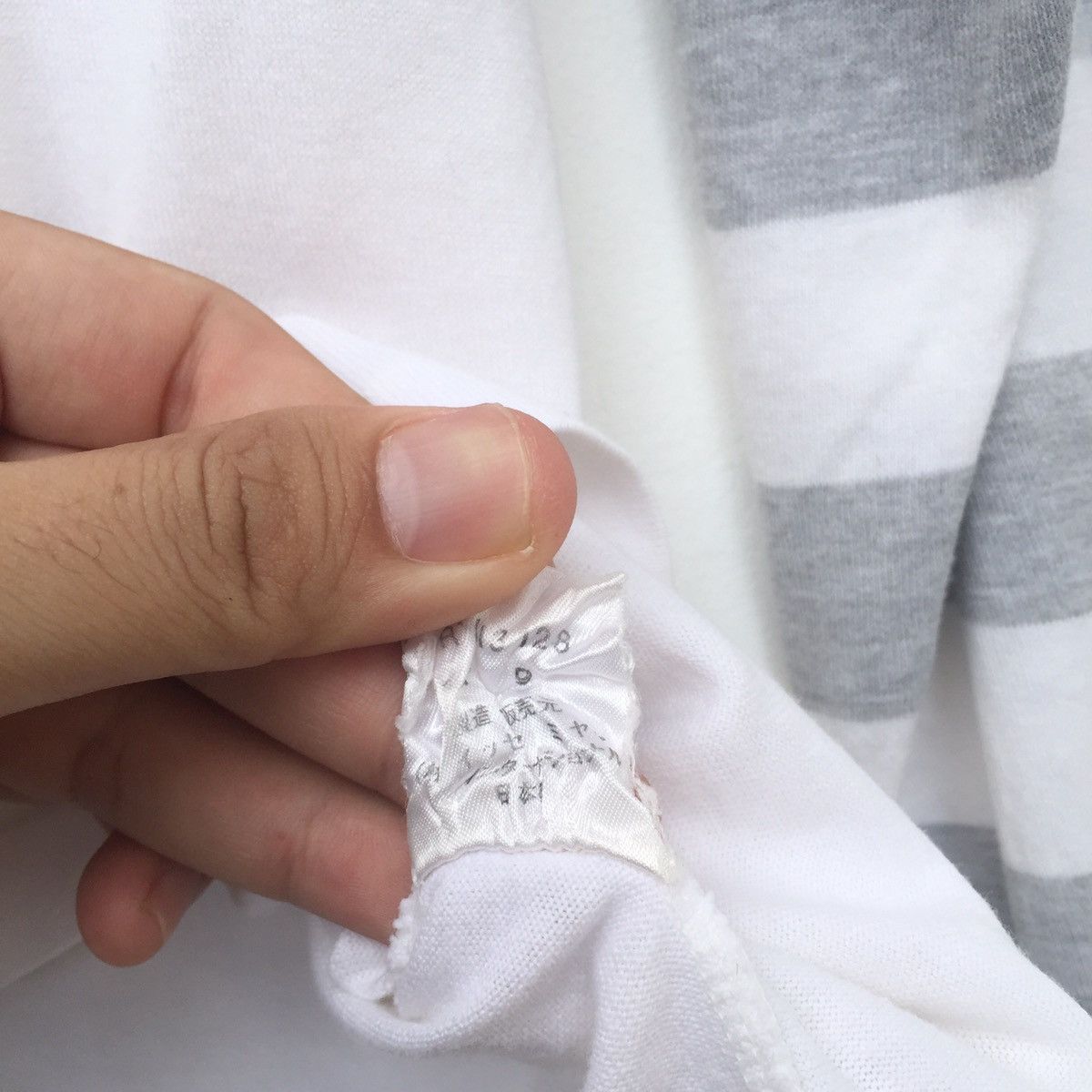 Issey Miyake Vintage 90s ISSEY MIYAKE Stripes Spell Out Big Logo T-shirt Size US XS / EU 42 / 0 - 6 Thumbnail