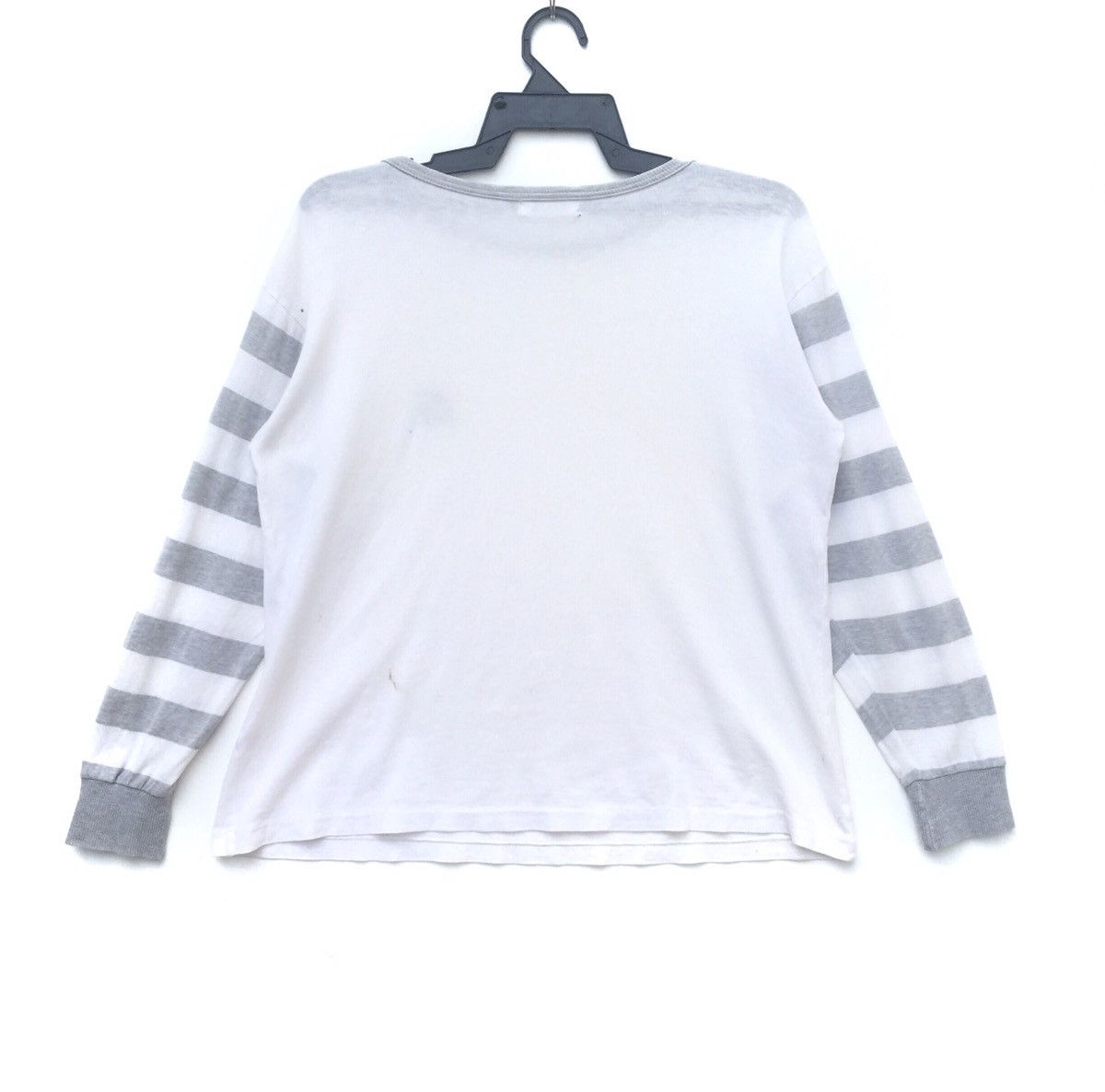 Issey Miyake Vintage 90s ISSEY MIYAKE Stripes Spell Out Big Logo T-shirt Size US XS / EU 42 / 0 - 7 Thumbnail