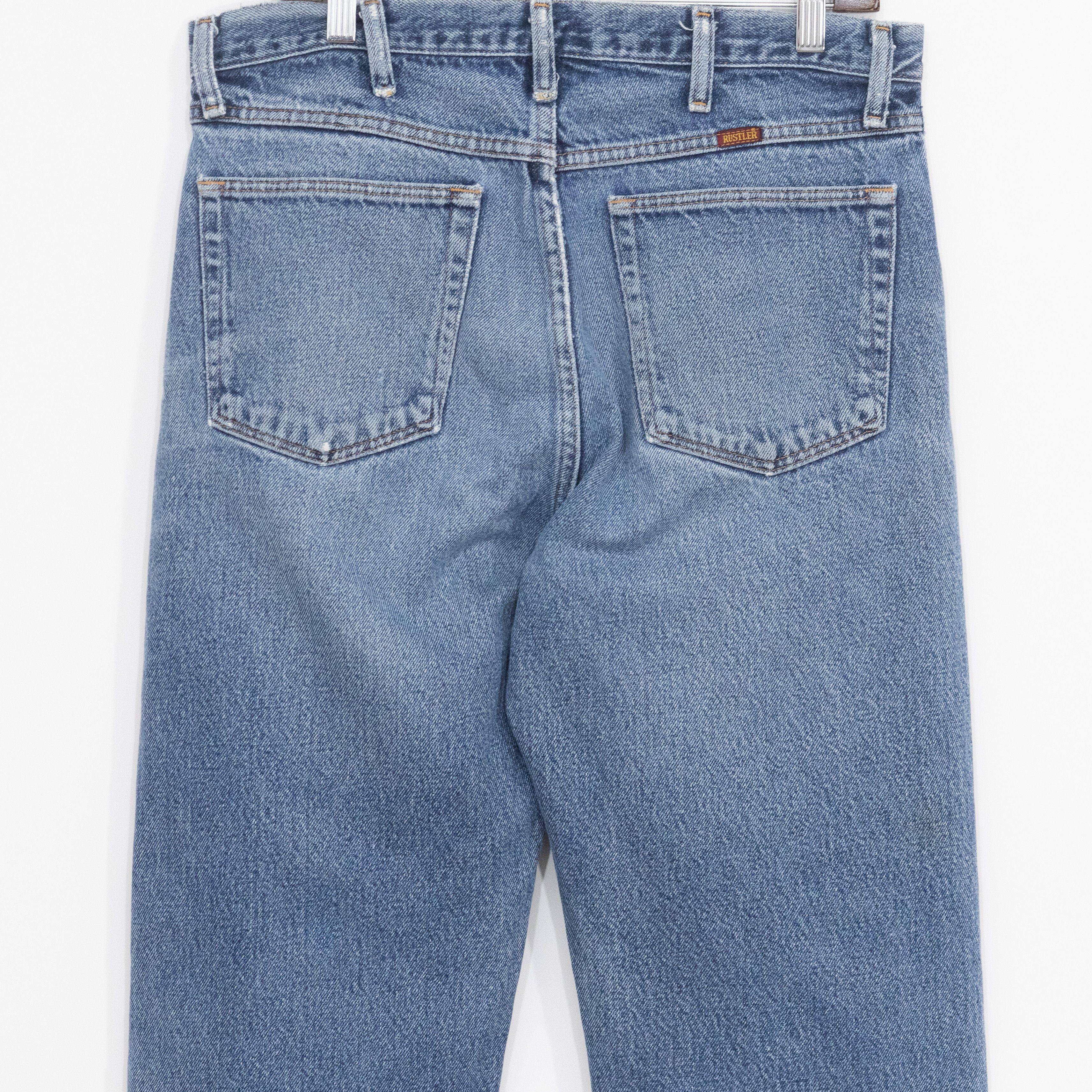 Rustler Vintage Rustler Jeans 34x34 Distressed Faded Straight Leg Size US 34 / EU 50 - 4 Thumbnail
