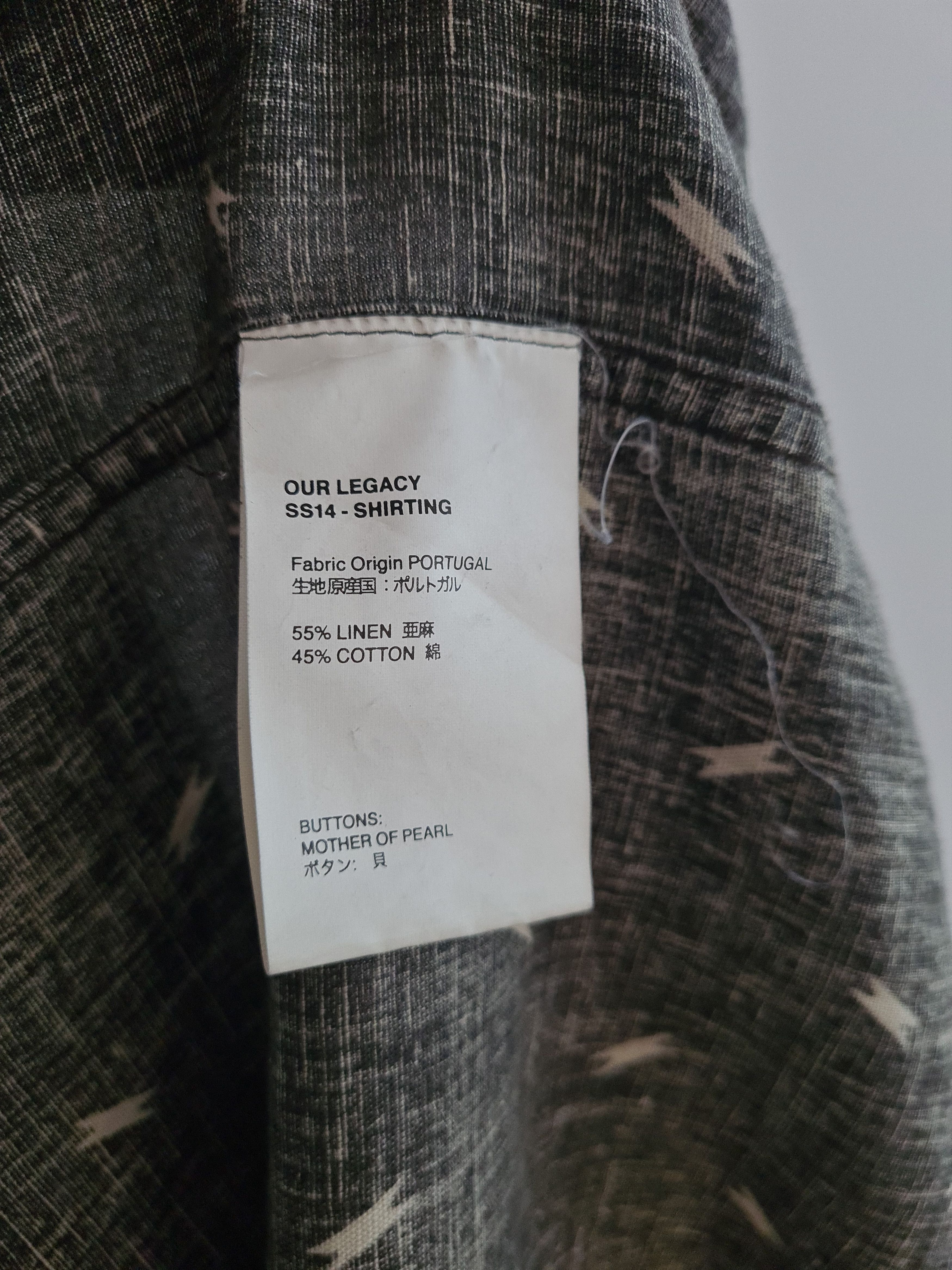 Our Legacy 1950s Lightning Print Button Down Shirt SS14 Size US S / EU 44-46 / 1 - 4 Thumbnail