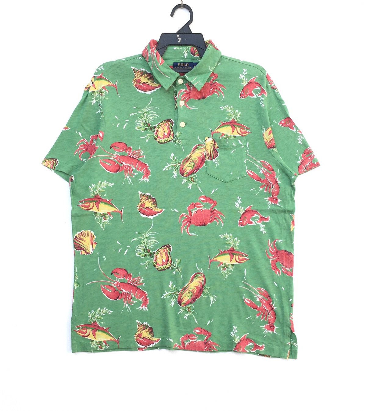 Vintage 90s Ralph Lauren All Over Print Full Print Polo