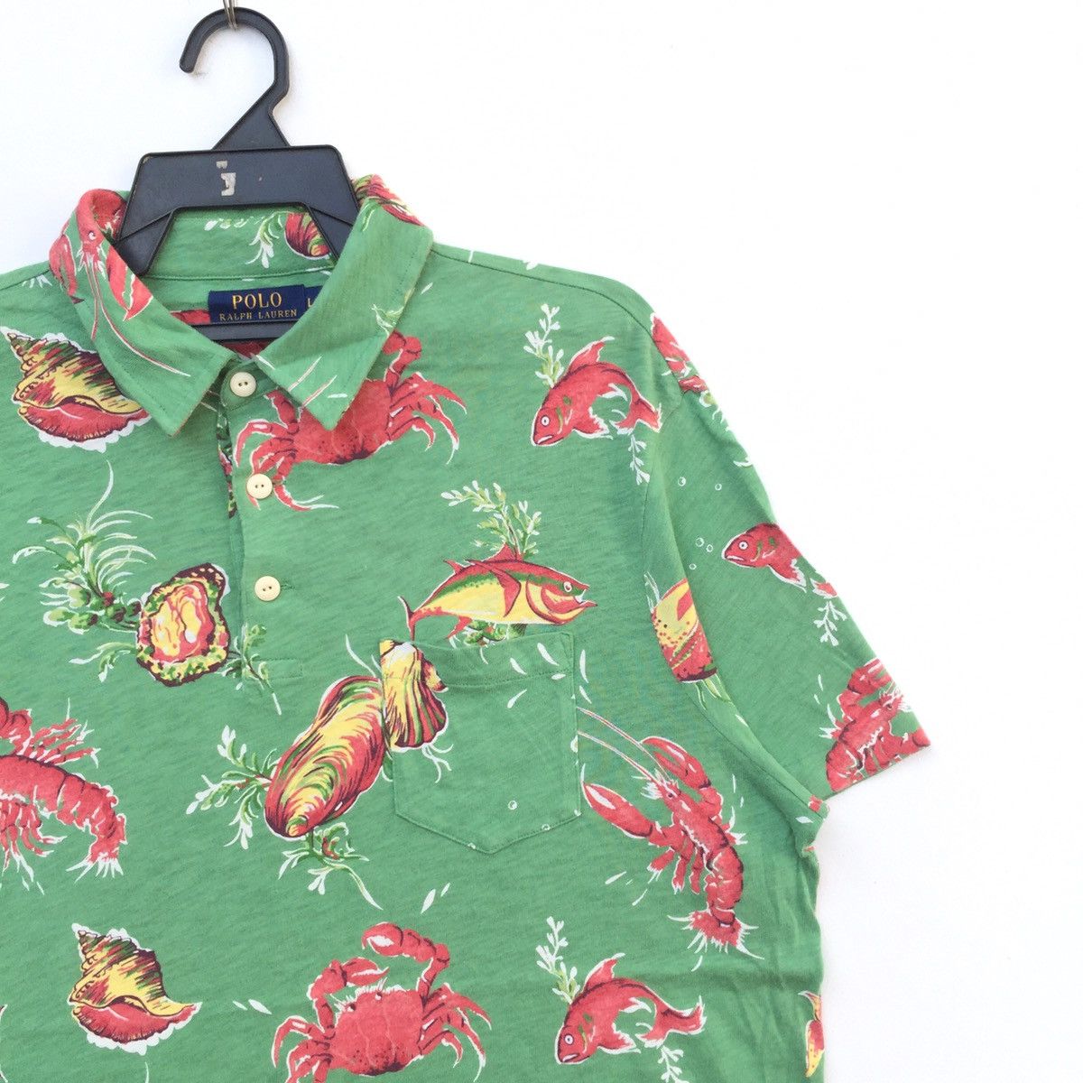 Polo Ralph Lauren Vintage 90s Ralph Lauren All Over Print Full Print Polo Size US L / EU 52-54 / 3 - 2 Thumbnail