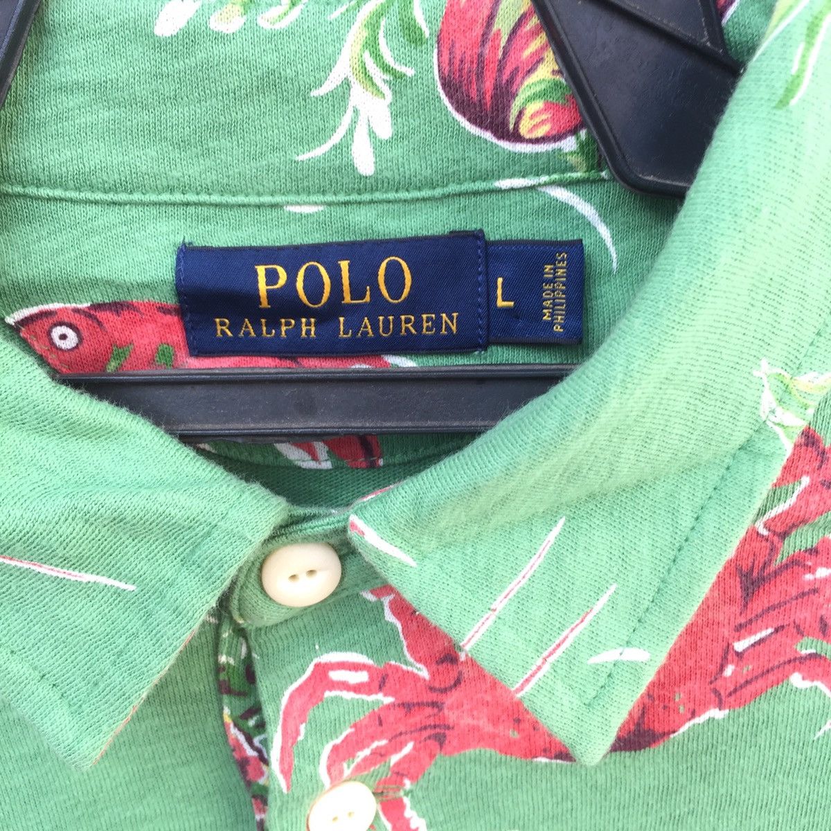 Polo Ralph Lauren Vintage 90s Ralph Lauren All Over Print Full Print Polo Size US L / EU 52-54 / 3 - 3 Thumbnail