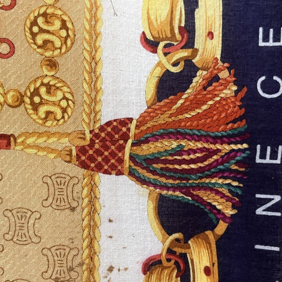 Celine × Hedi Slimane Celine Silk Scarf Multicolor Full Print Size ONE SIZE - 12 Thumbnail