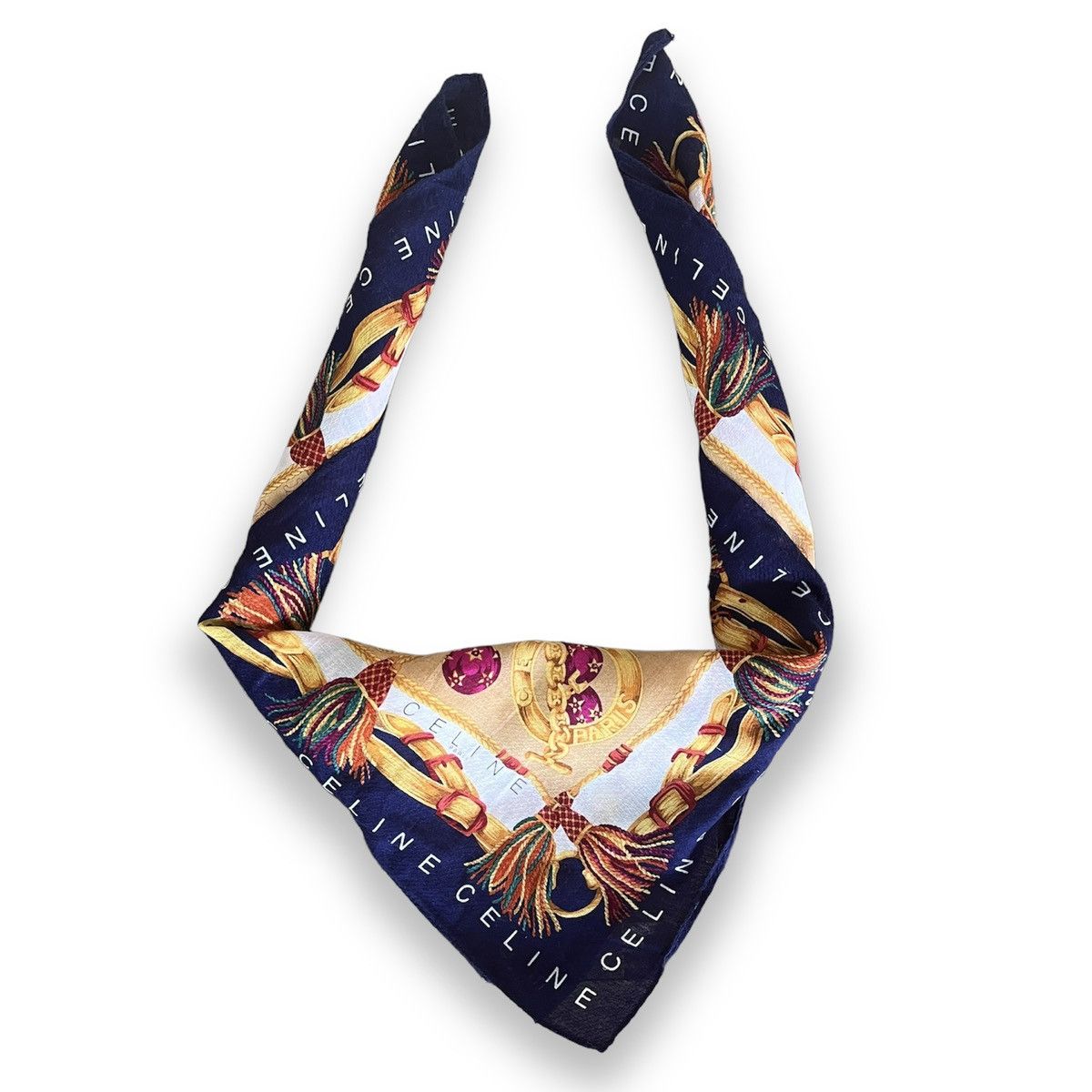 Celine × Hedi Slimane Celine Silk Scarf Multicolor Full Print Size ONE SIZE - 1 Thumbnail